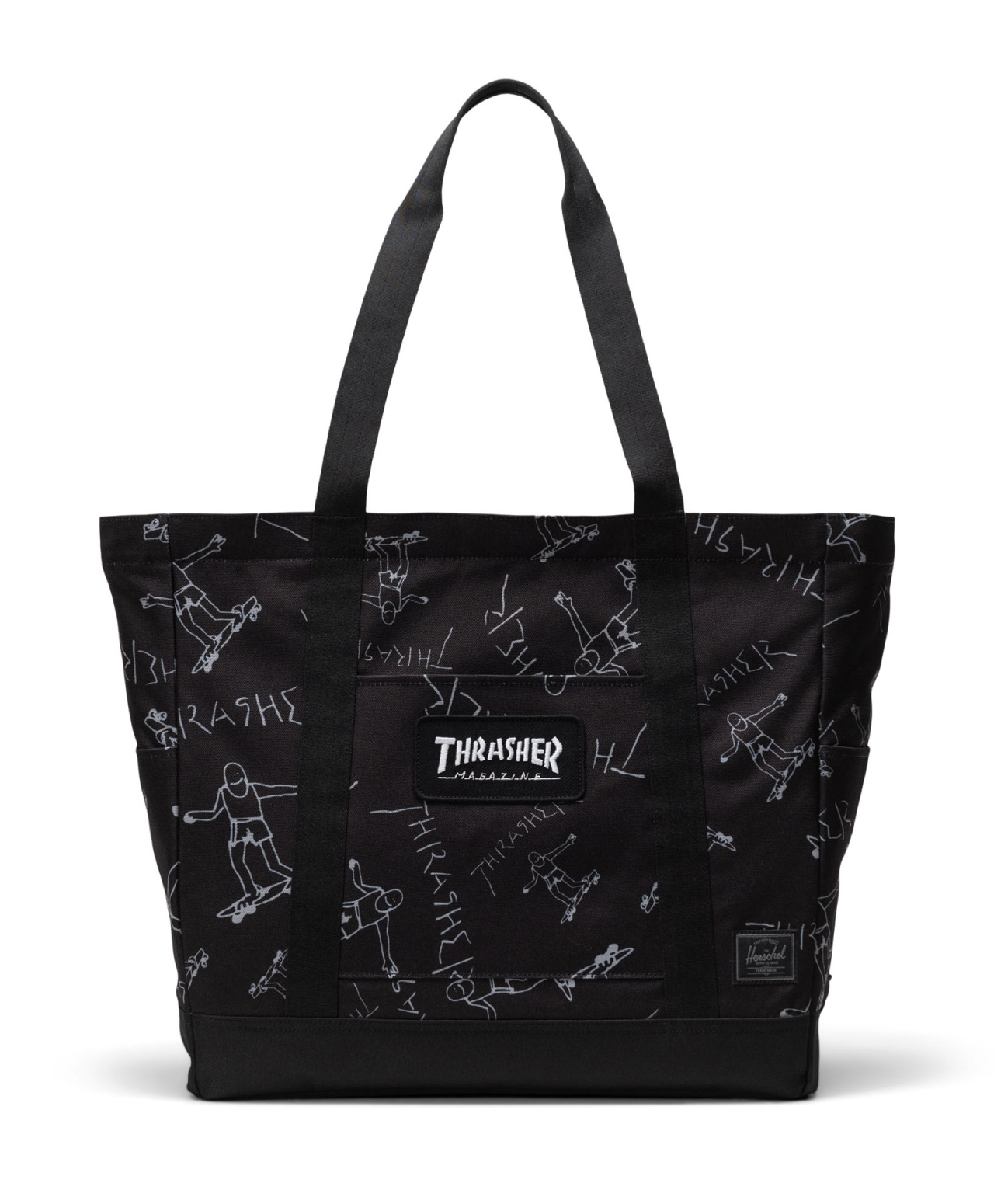 HERSCHEL X THRASHER GONZ HERITAGE TOTE BAG BLACK