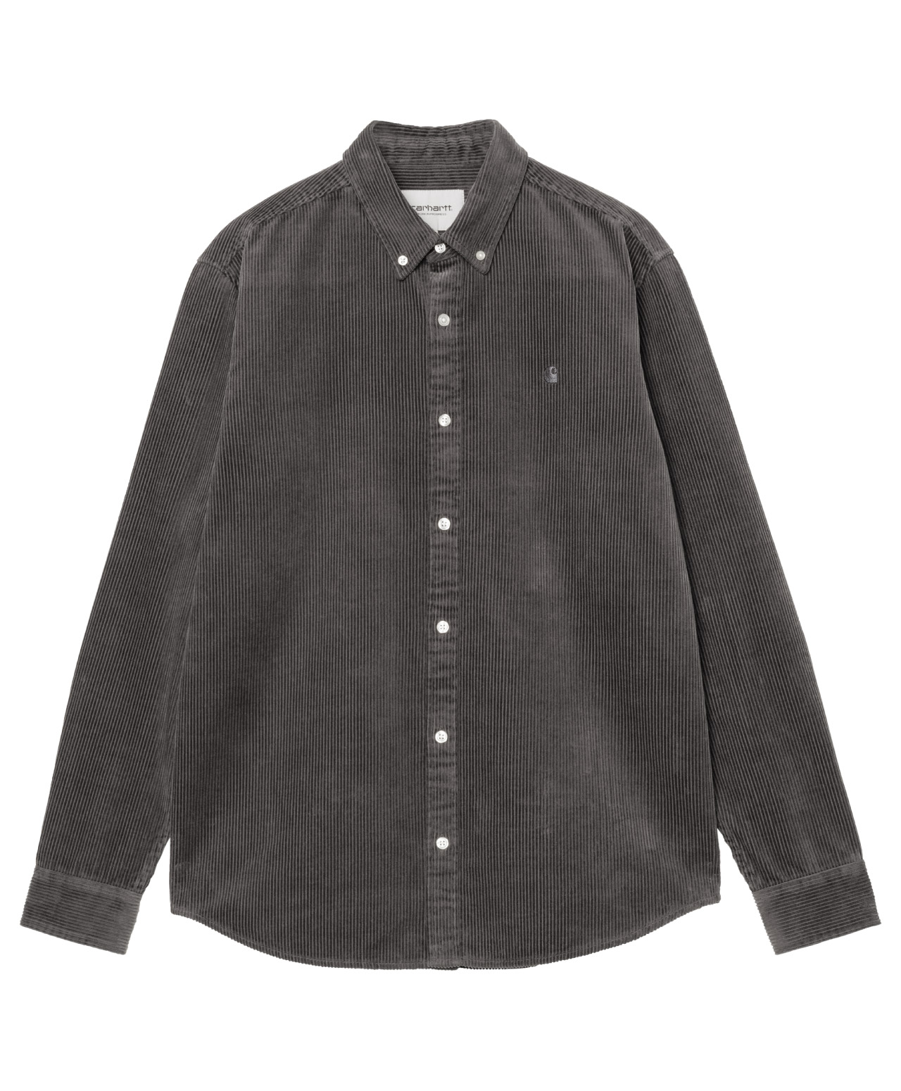 CARHARTT WIP MADISON CORD SHIRT GRAPHITE