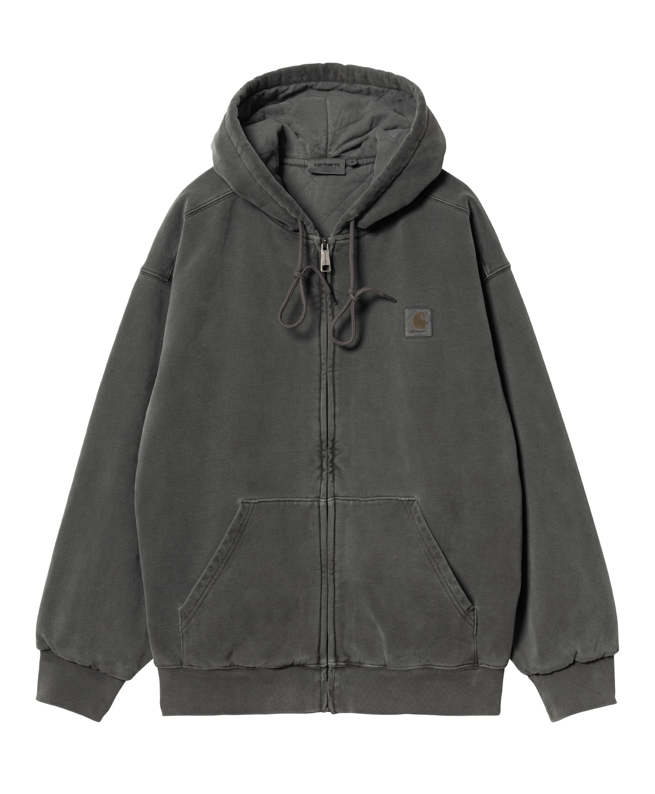 CARHARTT WIP HOODED VISTA JACKET BLACK GARMENT DYED