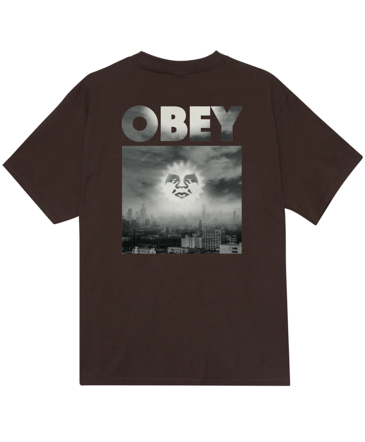OBEY SMOG CITY TEE JAVA BROWN