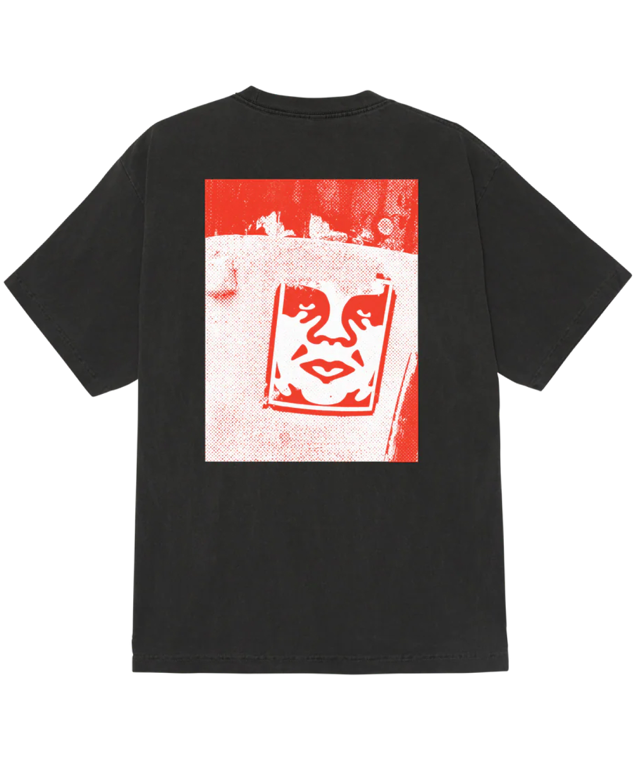 OBEY ICON PHOTO PIGMENT TEE DUSTY BLACK
