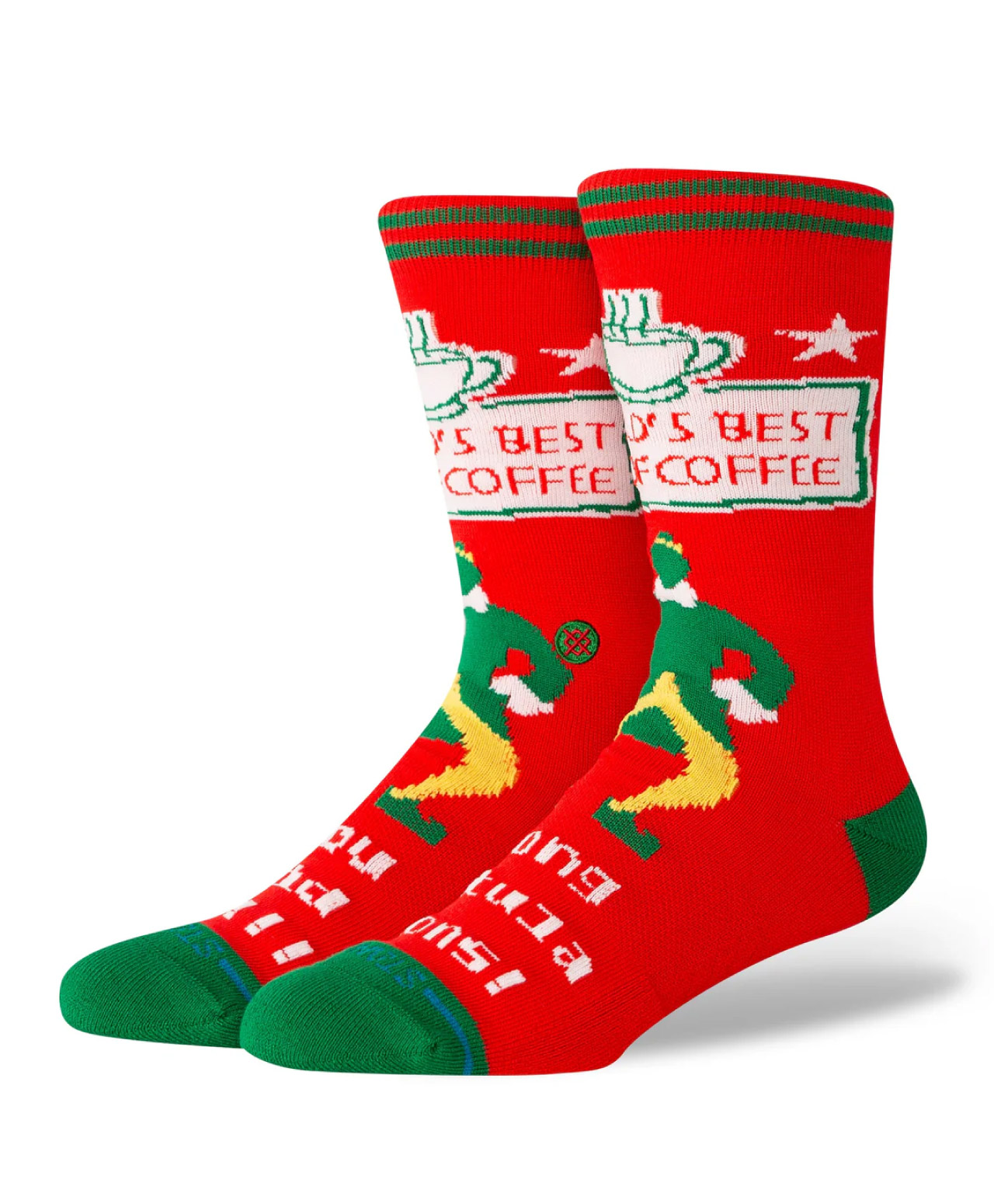 STANCE X BUDDY THE ELF WORLDS BEST CREW SOCKS RED