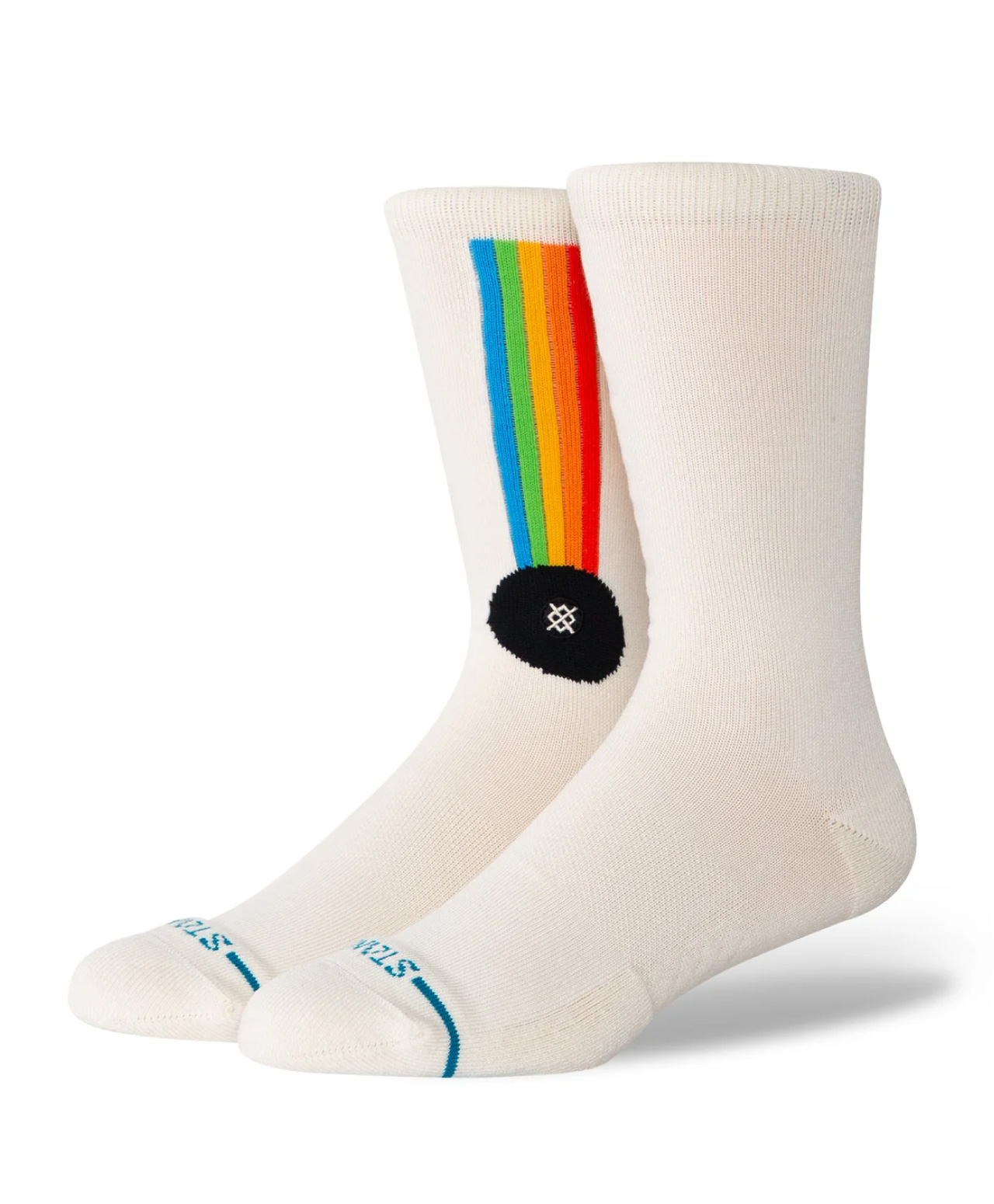 STANCE X POLAROID APERTURE CREW SOCKS WHITE