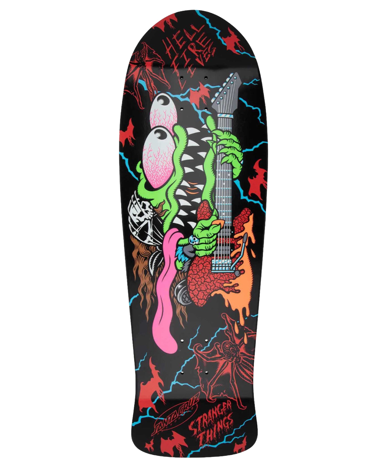 SANTA CRUZ X STRANGER THINGS MEEK SLASHER EDDIE SKATE DECK 10.1 MULTI