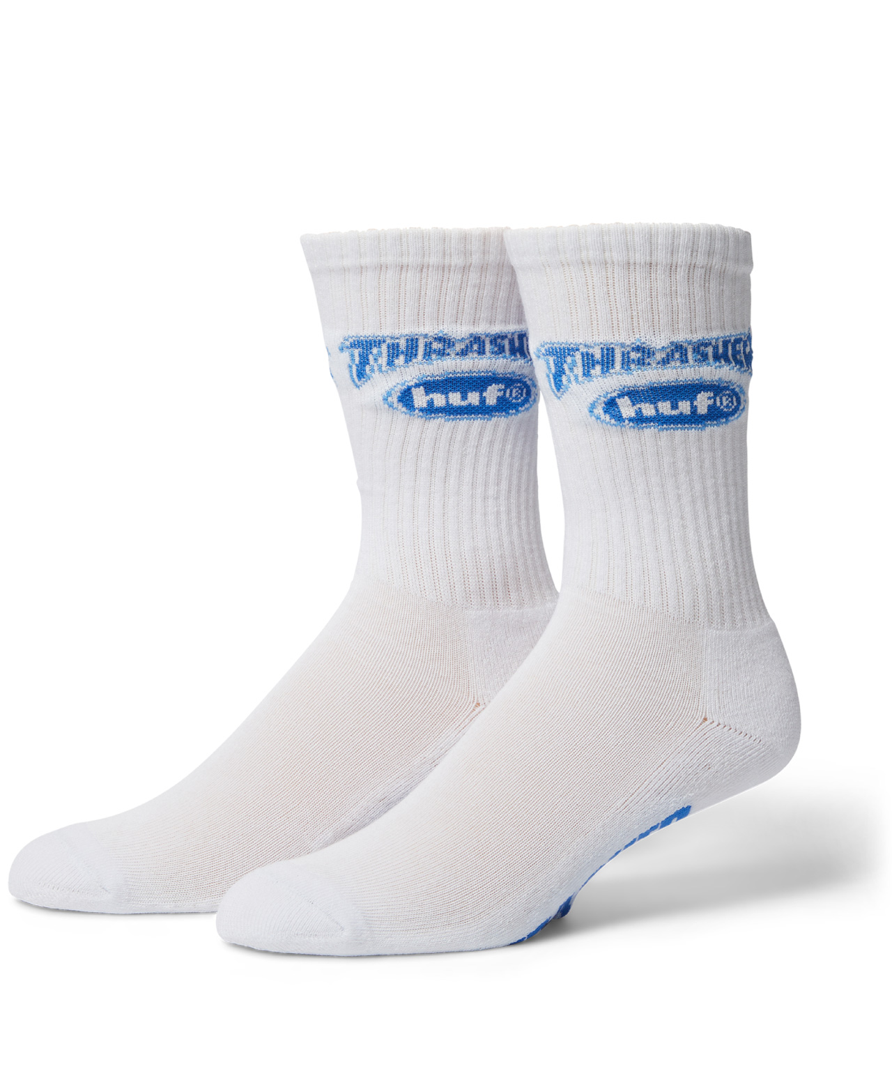 HUF X THRASHER LOGO SOCKS WHITE