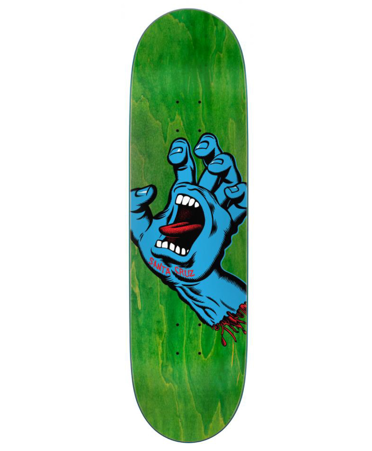 SANTA CRUZ SCREAMING HAND LOGO SKATE DECK 8.8 GREEN