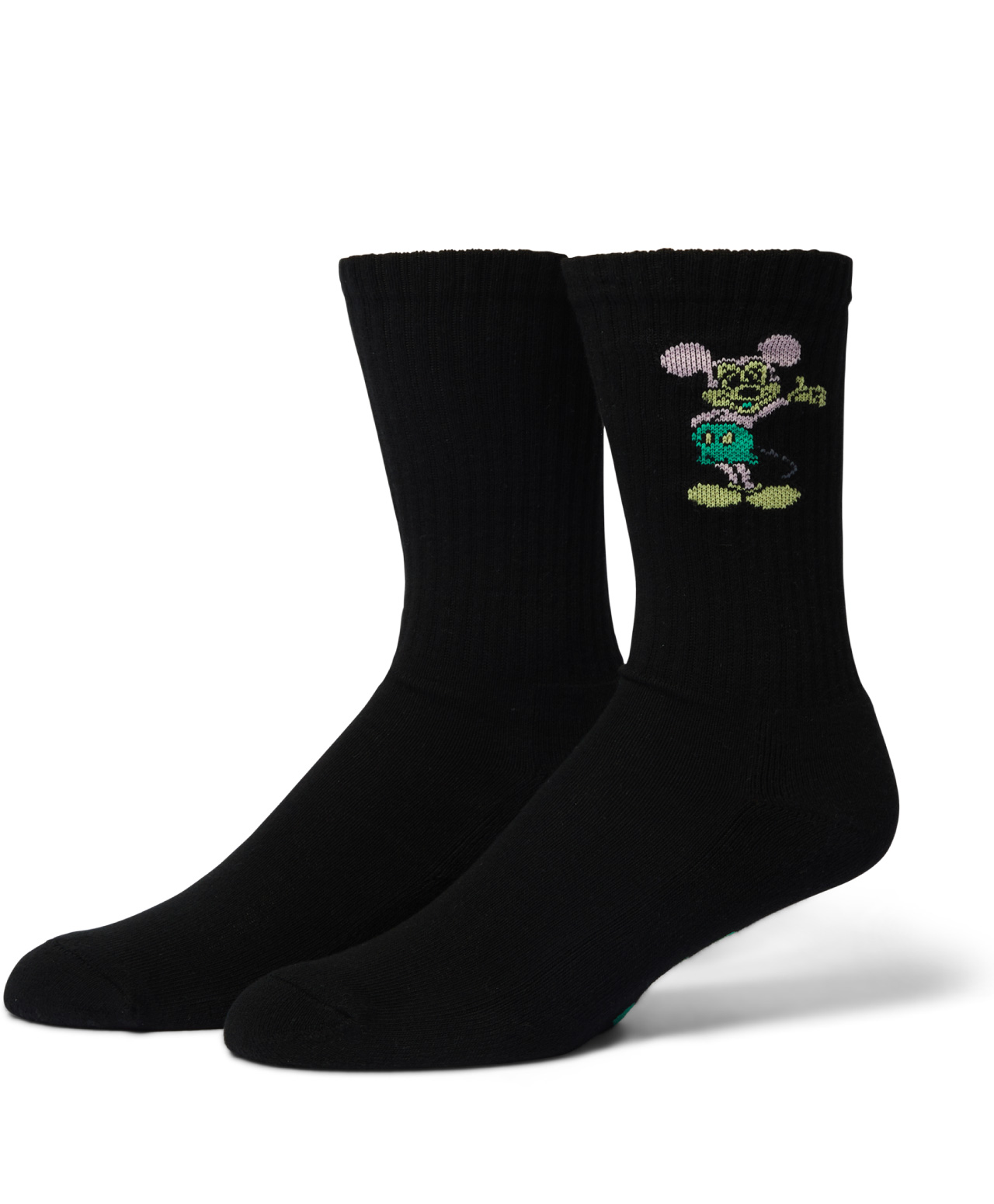 HUF X MICKEY MOUSE GREETINGS CREW SOCKS BLACK