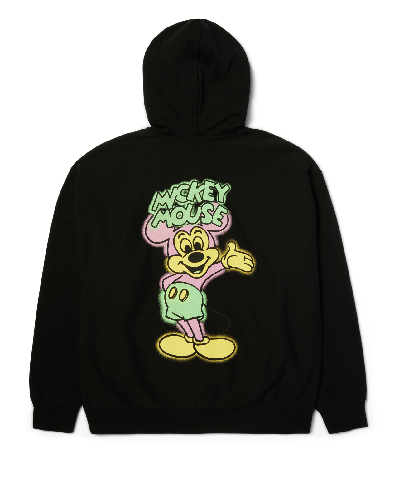 HUF X MICKEY MOUSE MICKEY SPRAY ZIP HOOD BLACK