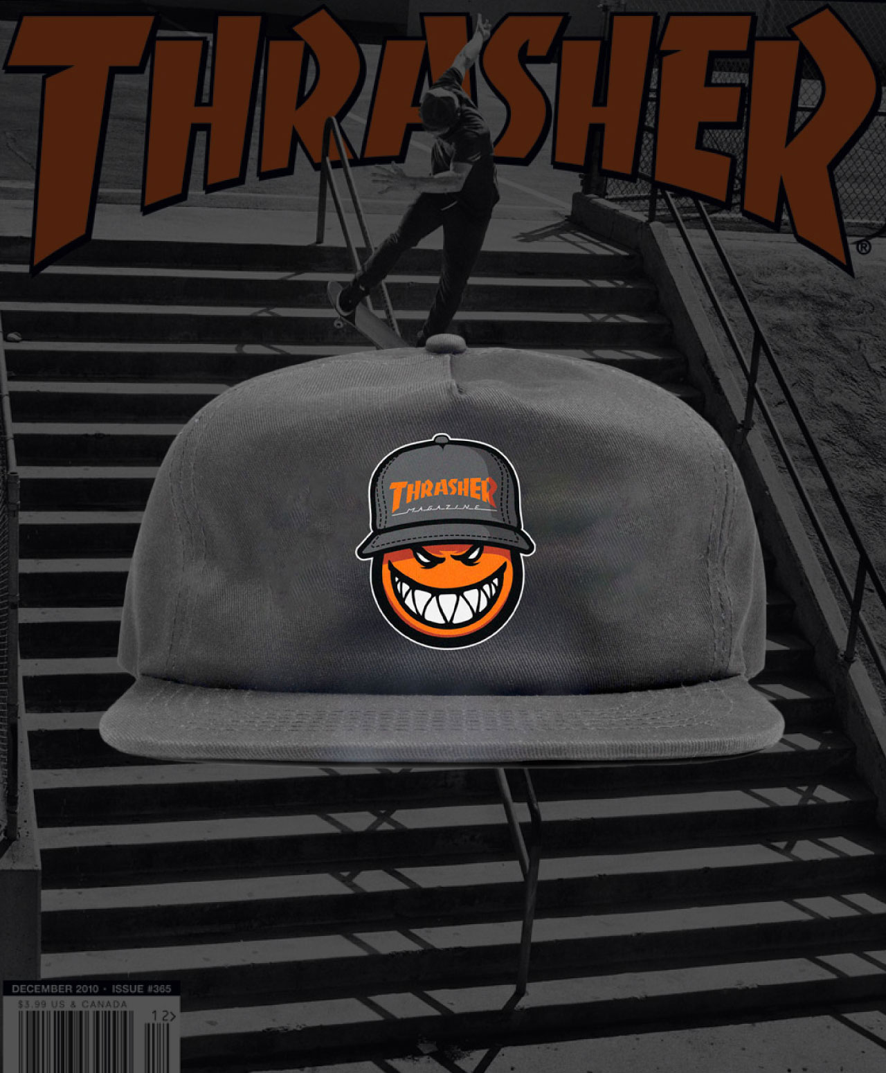 THRASHER X SPITFIRE SF LOC SNAPBACK CHARCOAL