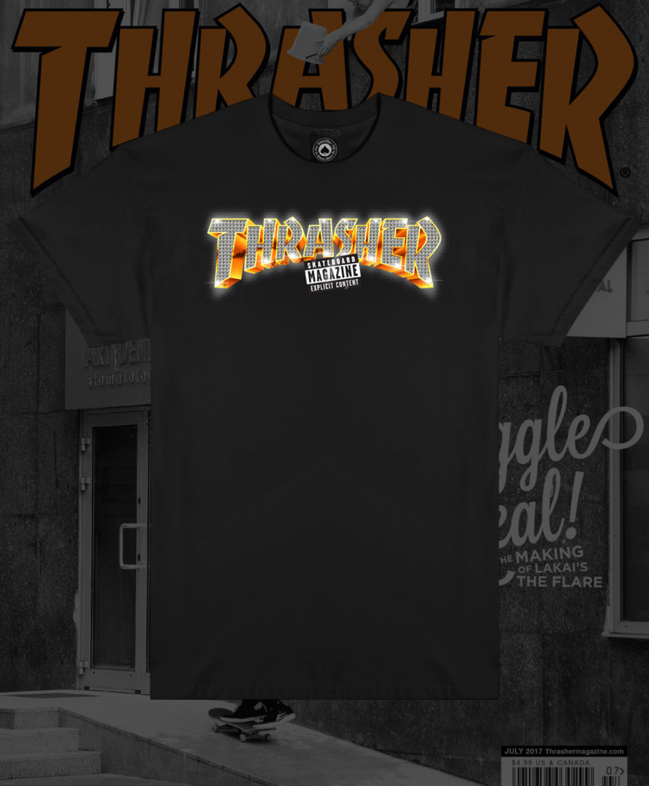 THRASHER EXPLICIT TEE BLACK