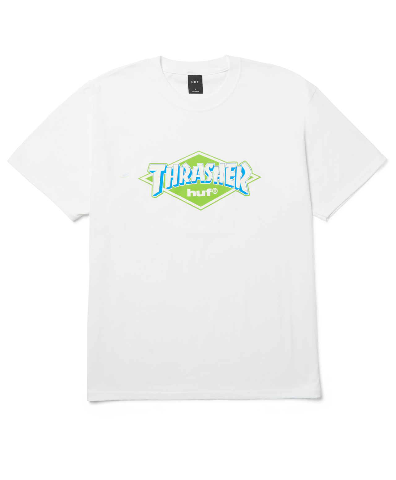 HUF X THRASHER LOGO TEE WHITE