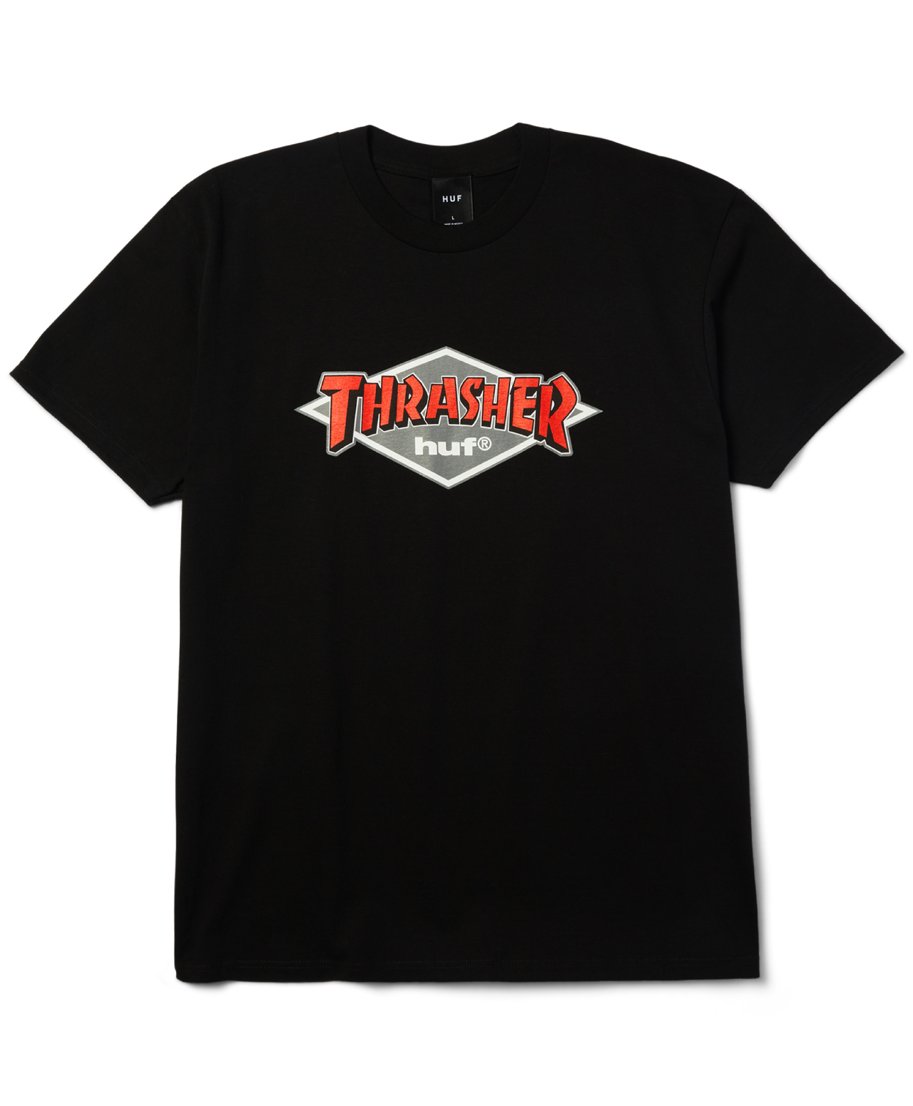 HUF X THRASHER LOGO TEE BLACK