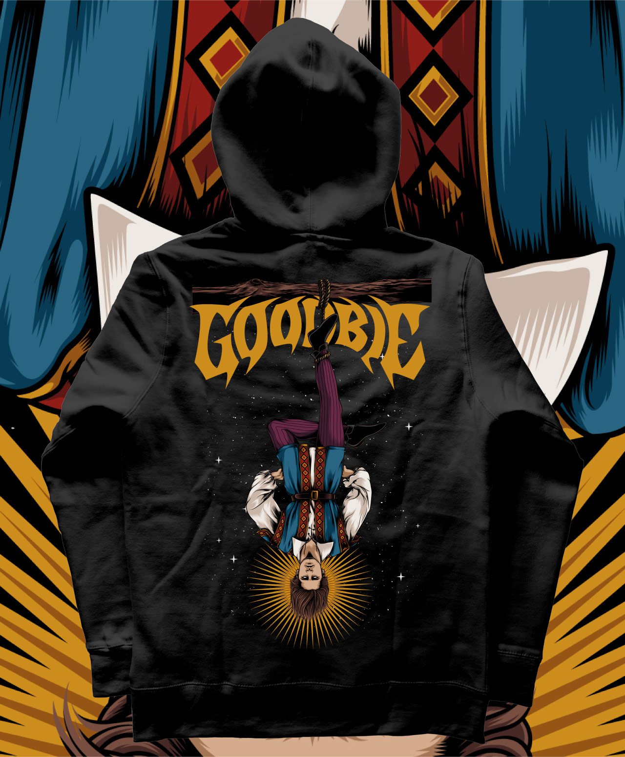 GOODBIE HANGED OUT PREMIUM HOOD BLACK