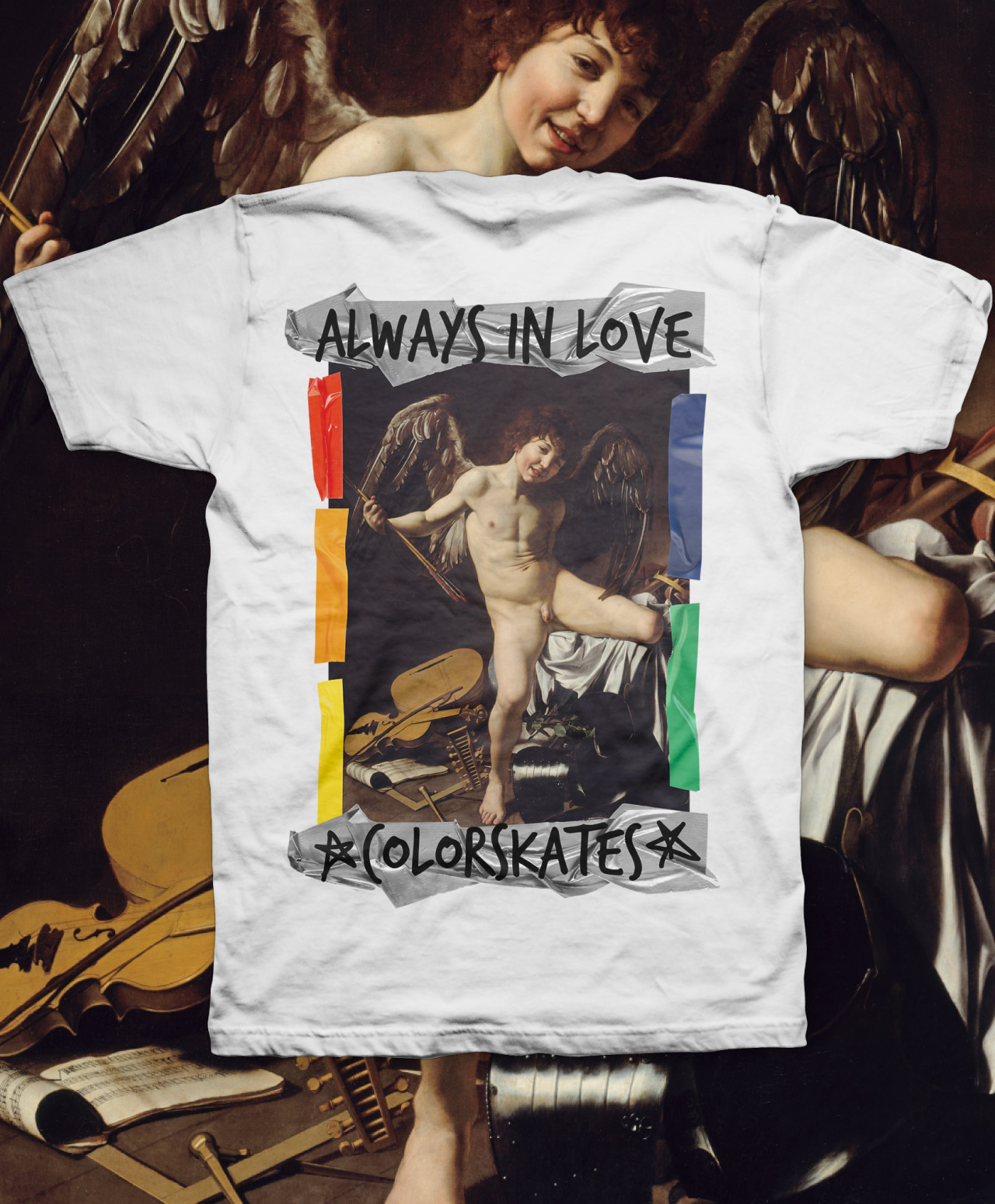 COLOR CUPID IN LOVE LARGE TEE WHITE