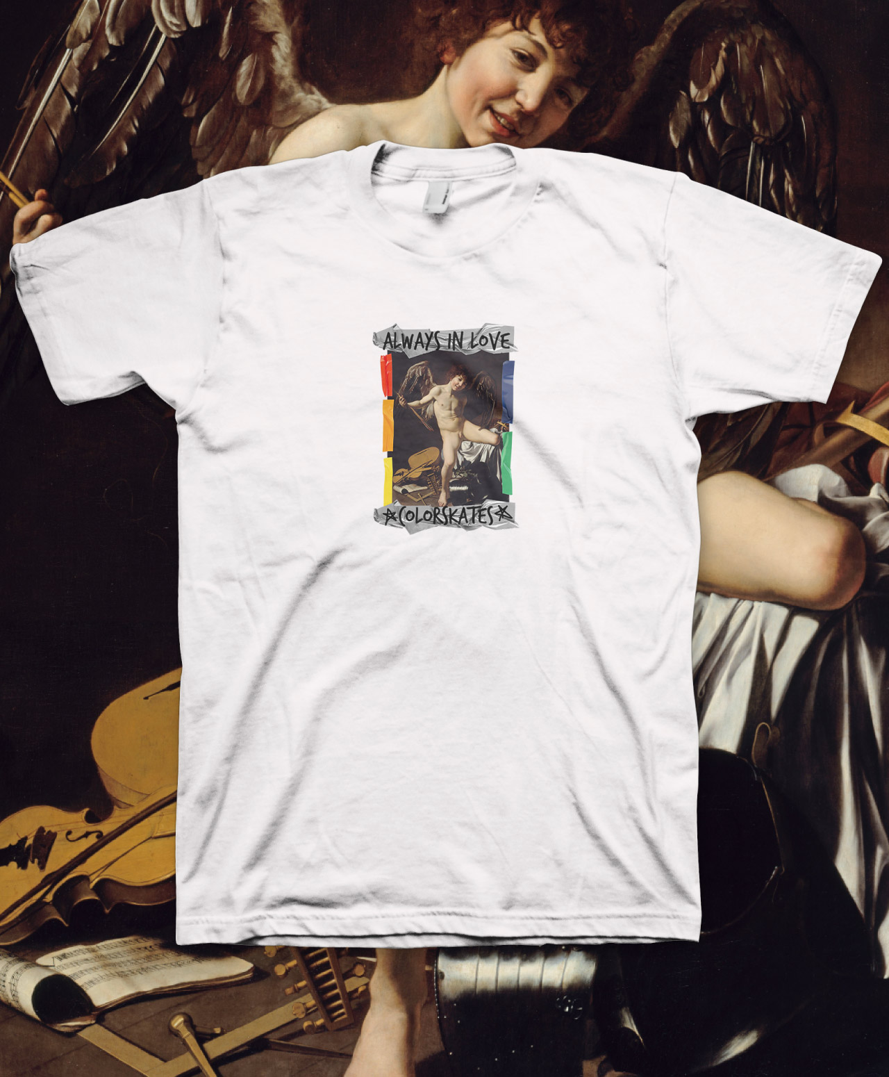 COLOR CUPID IN LOVE TEE WHITE