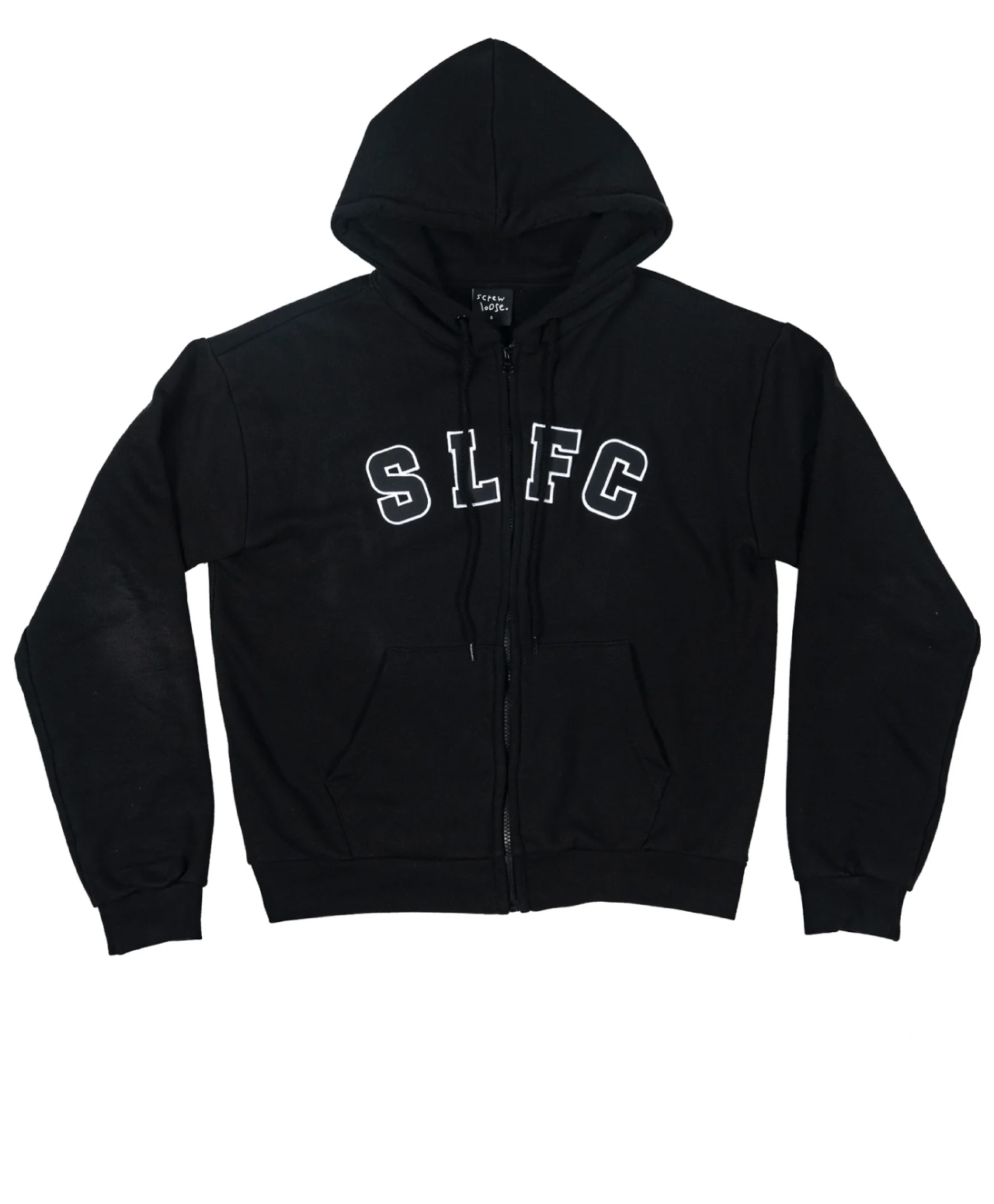 SCREW LOOSE COLLEGE ZIP HOOD BLACK