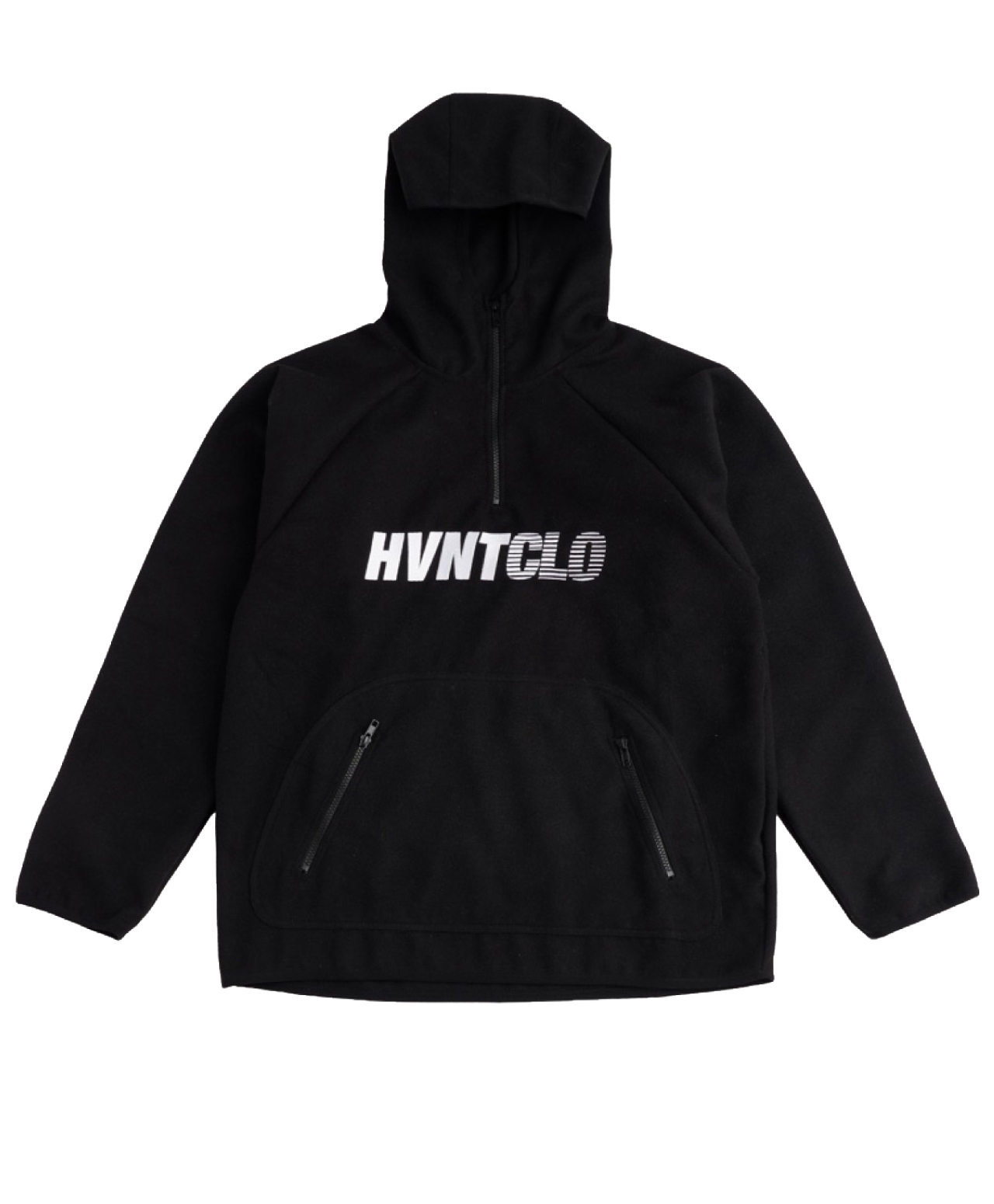 HVNT DEGRADE HALF-ZIP HOOD BLACK