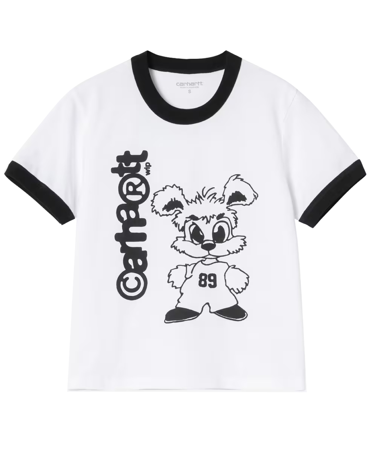 CARHARTT WIP WOMENS IP RINGER TEE WHITE/BLACK
