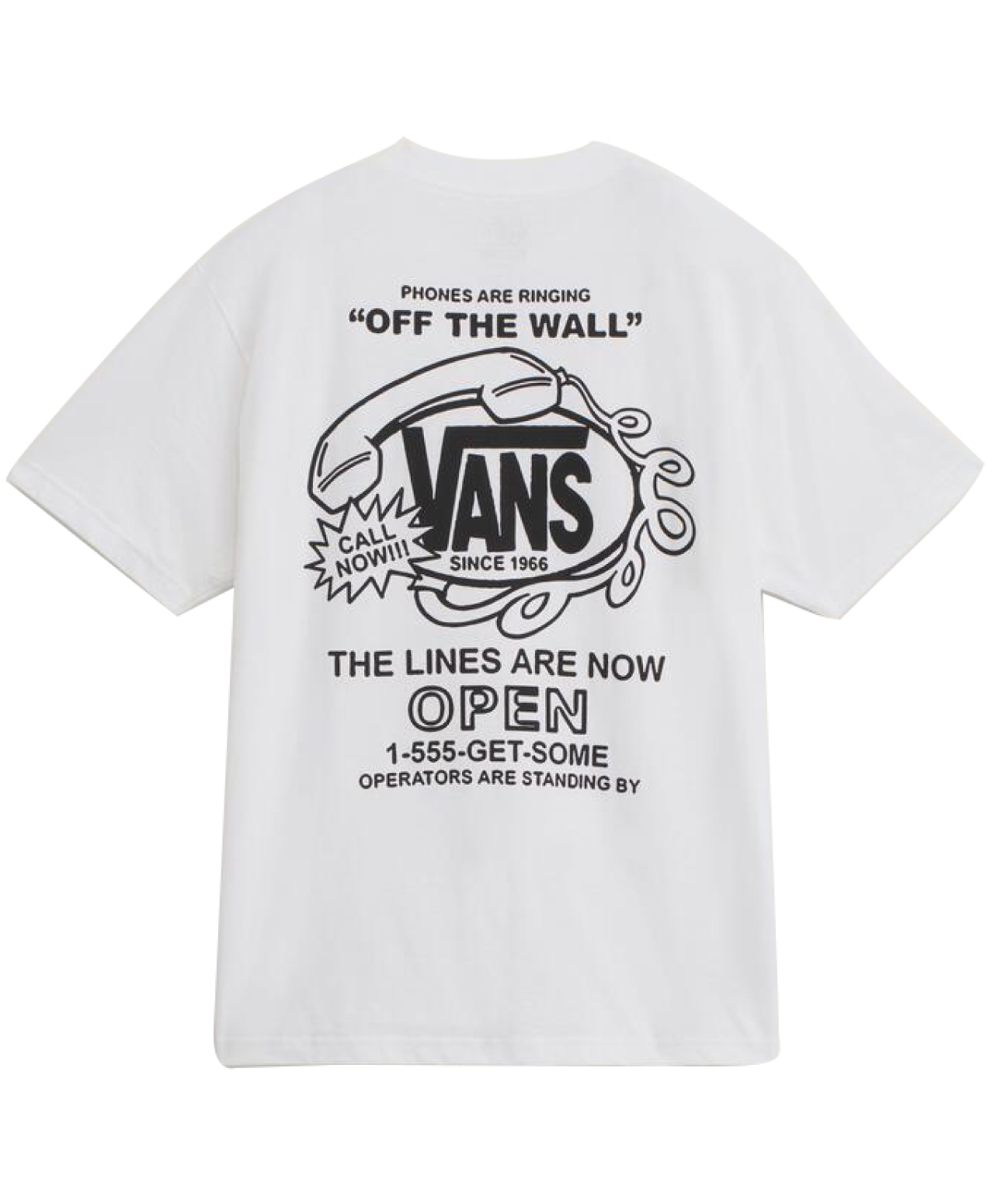 VANS HOT LINES TEE WHITE