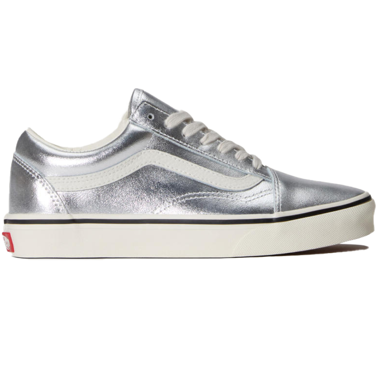 VANS OLD SKOOL LEATHER METALLIC SILVER