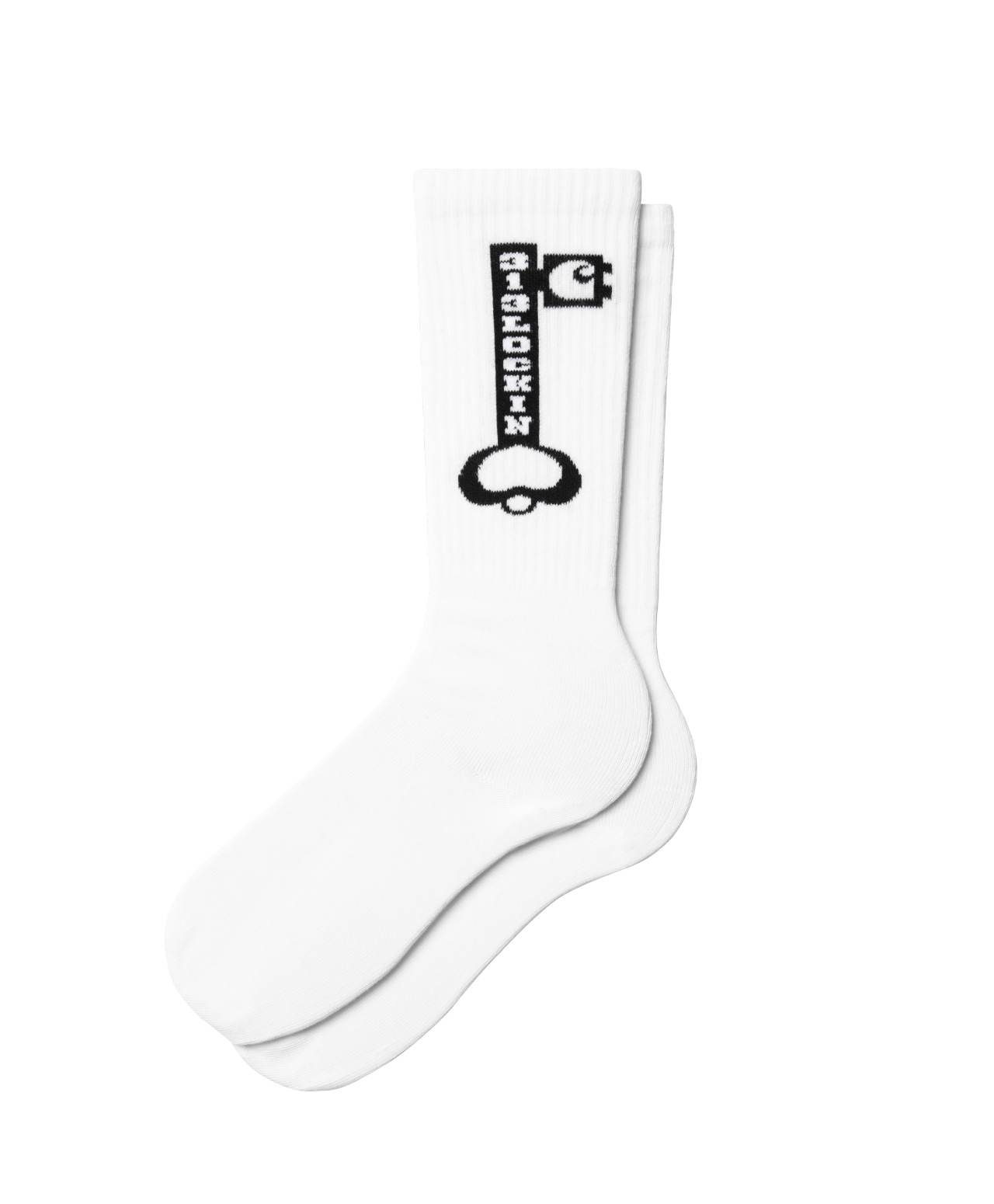CARHARTT WIP LOCKED SOCKS WHITE/BLACK