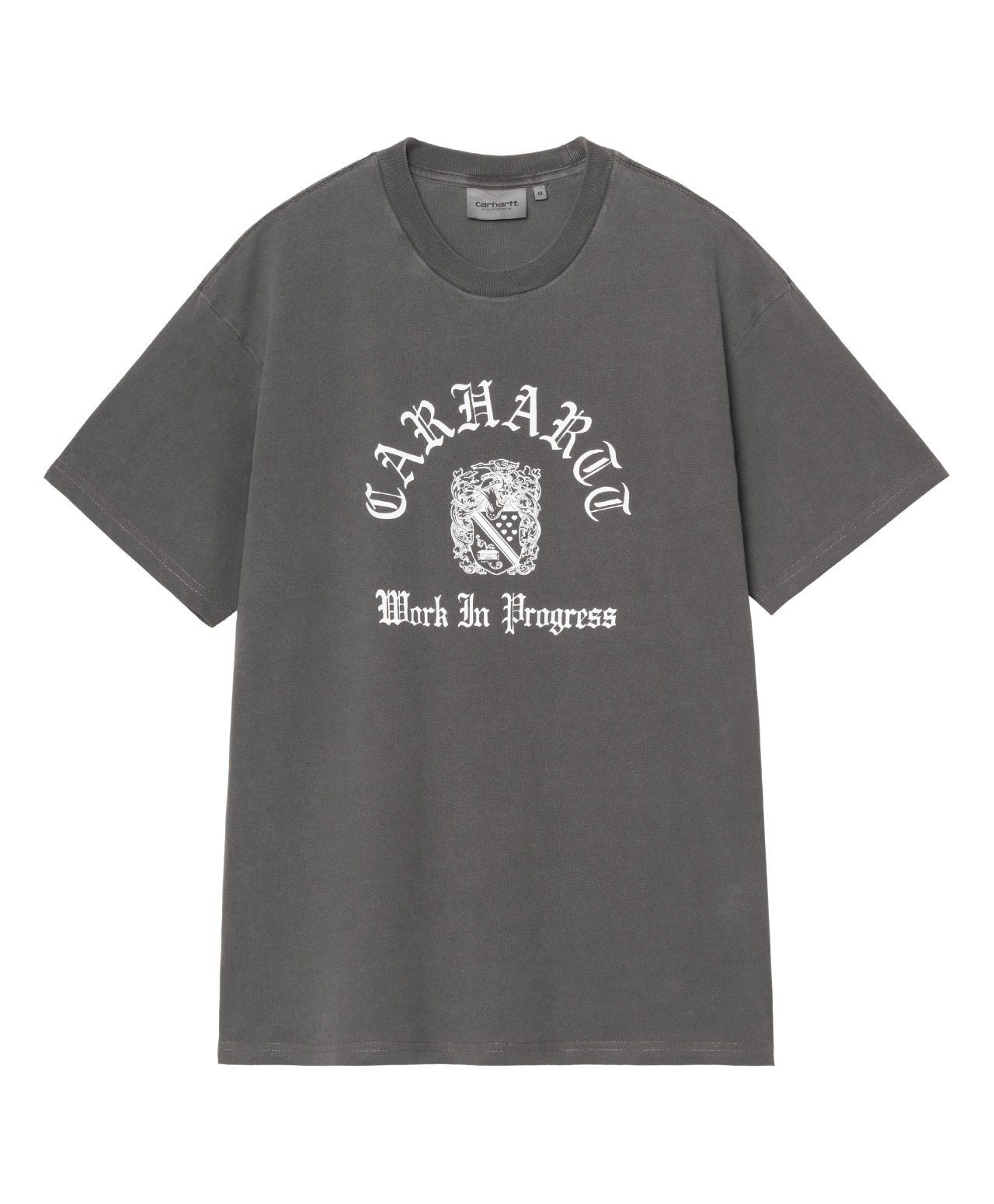 CARHARTT WIP COAT OF ARMS TEE COZY BLACK GARMENT DYED