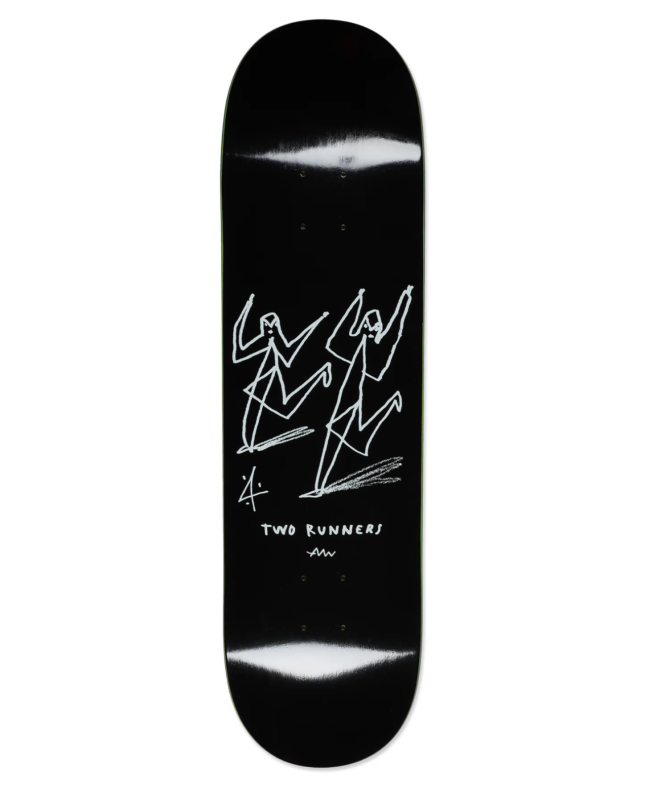 POLAR TWO RUNNERS TEAM SKATE DECK BLACK