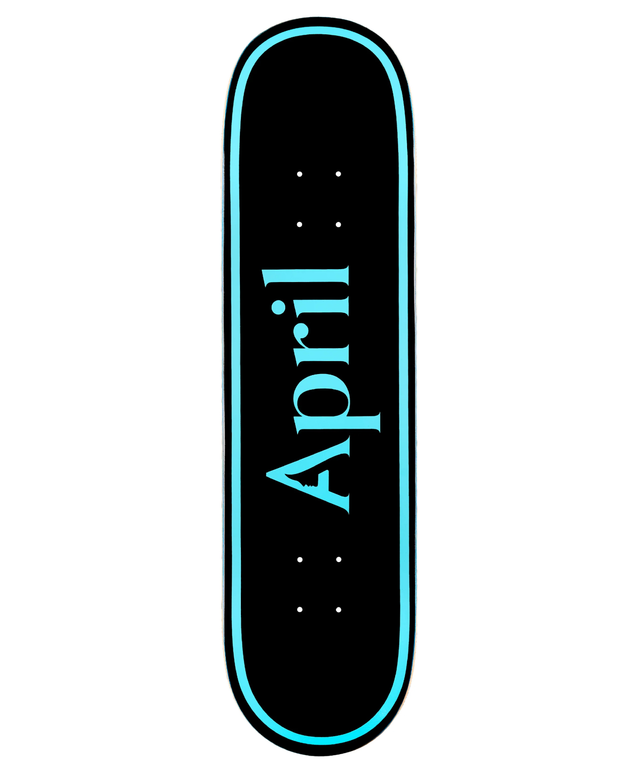 APRIL SKATEBOARDS OG LOGO SKATE DECK 8.38 BLUE/BLACK