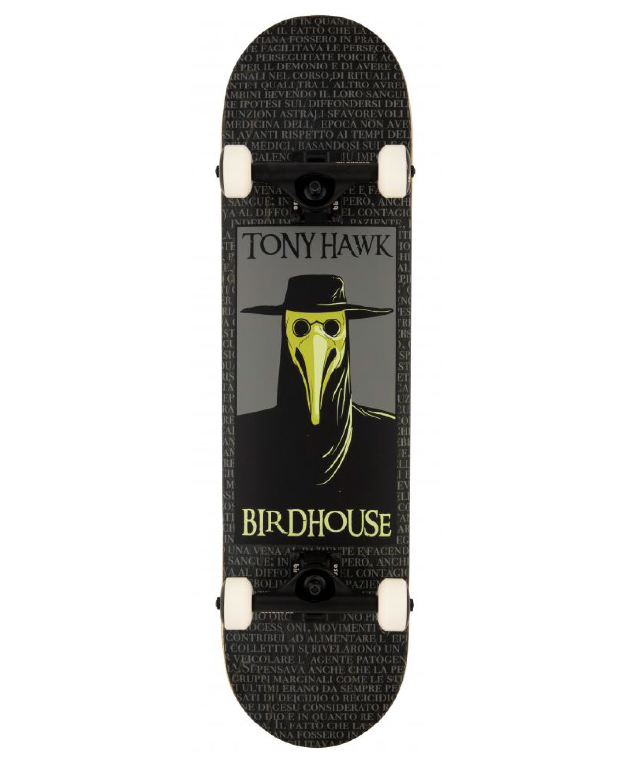 BIRDHOUSE HAWK PLAGUE DOCTOR STAGE 3 COMPLETE SKATEBOARD 8 BLACK