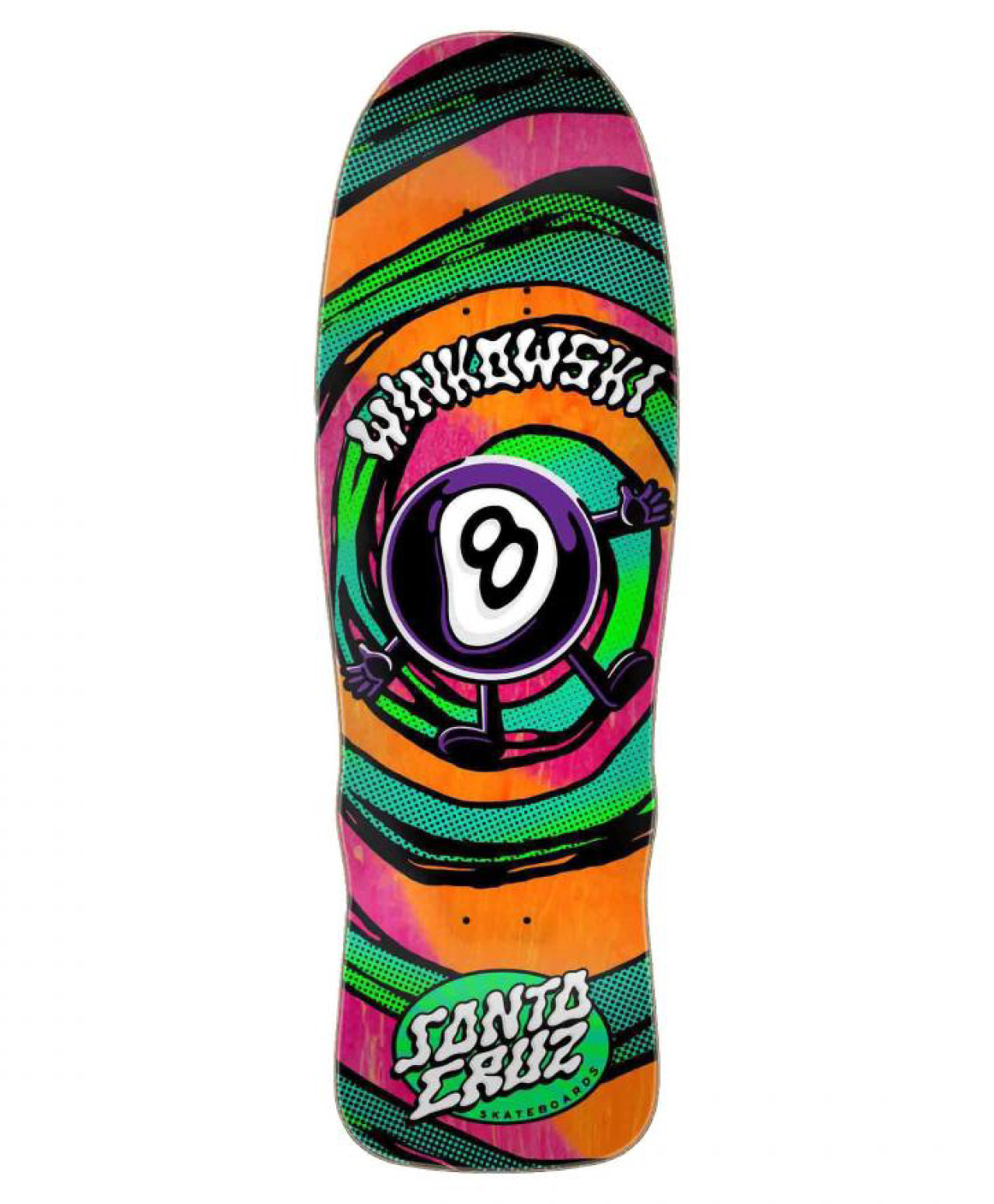 SANTA CRUZ WINKOWSKI VERTIGO MID SHAPED SKATE DECK 9.5 MULTI