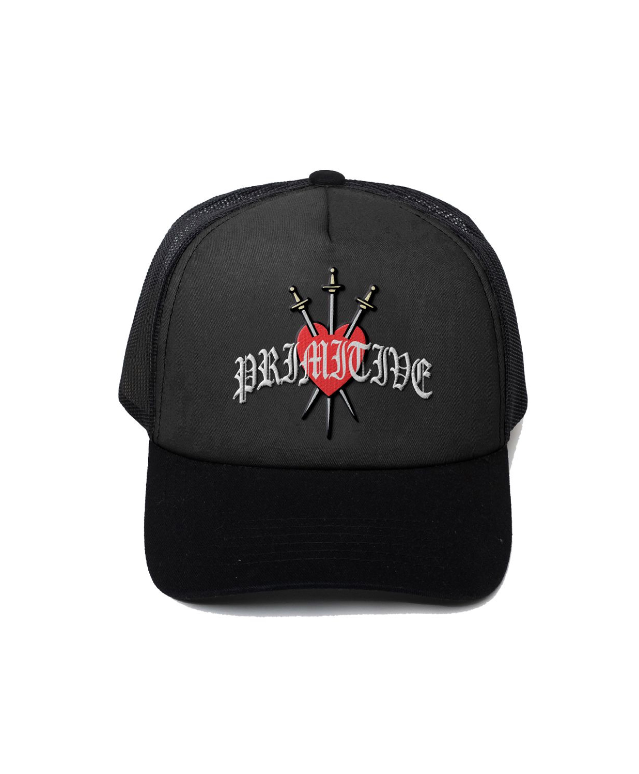 PRIMITIVE VALENTINES DAY TRIUMPH TRUCKER HAT BLACK