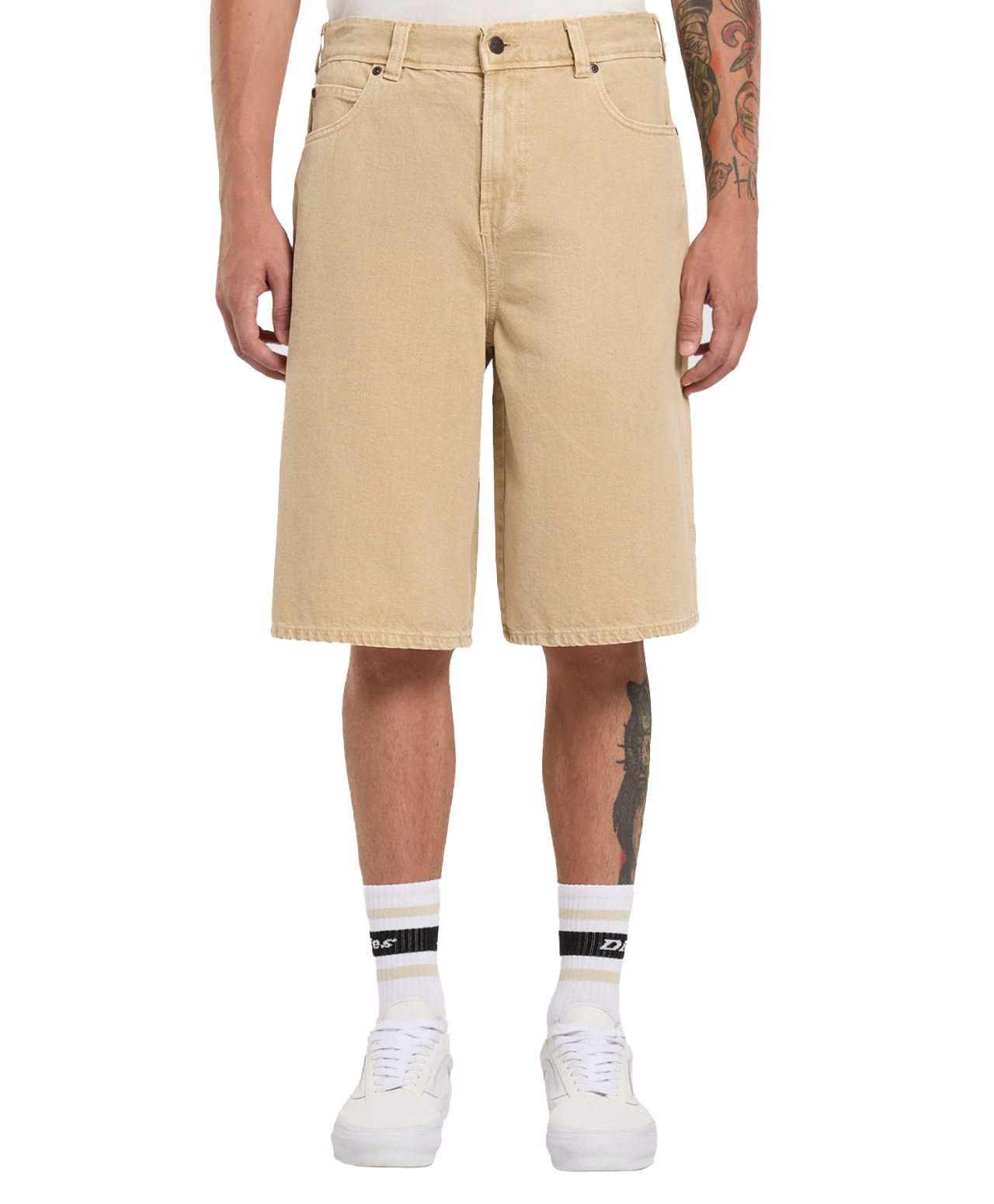 DICKIES 958 13 INCH LOOSE DENIM SHORTS EUCALYPTUS