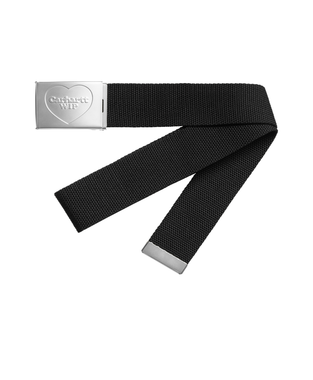 CARHARTT WIP HEART CLIP BELT BLACK/SILVER