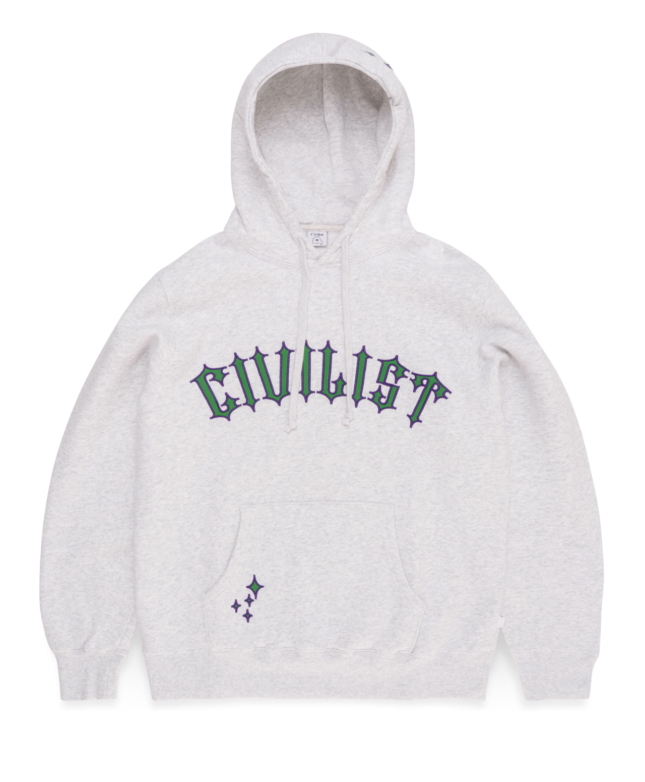 CIVILIST SPIKE HOOD LIGHT HEATHER GREY