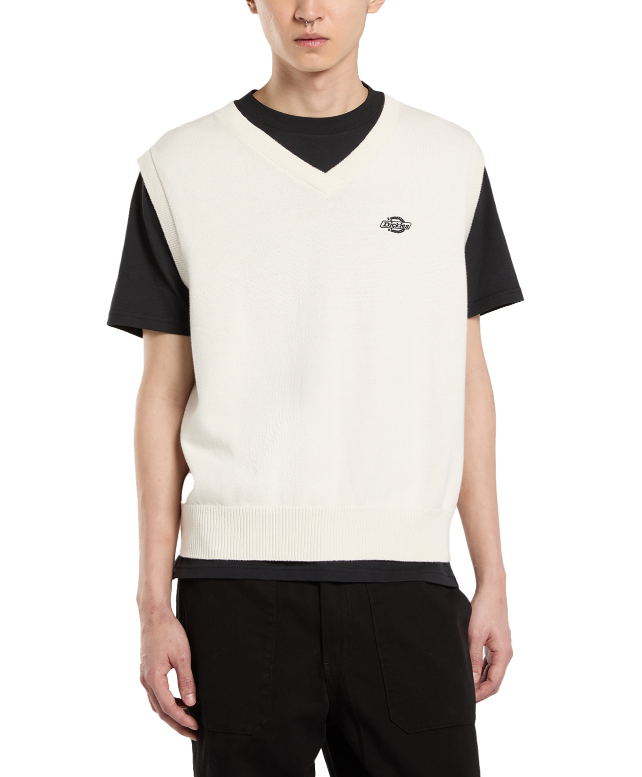 DICKIES SUMMERDALE SWEATER VEST EGRET