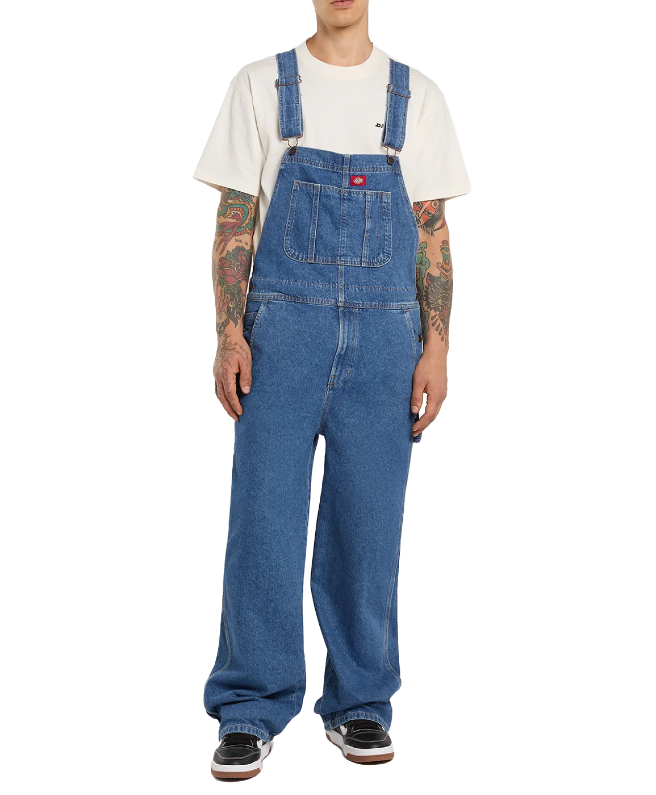 DICKIES LOOSE DENIM BIB CLASSIC BLUE