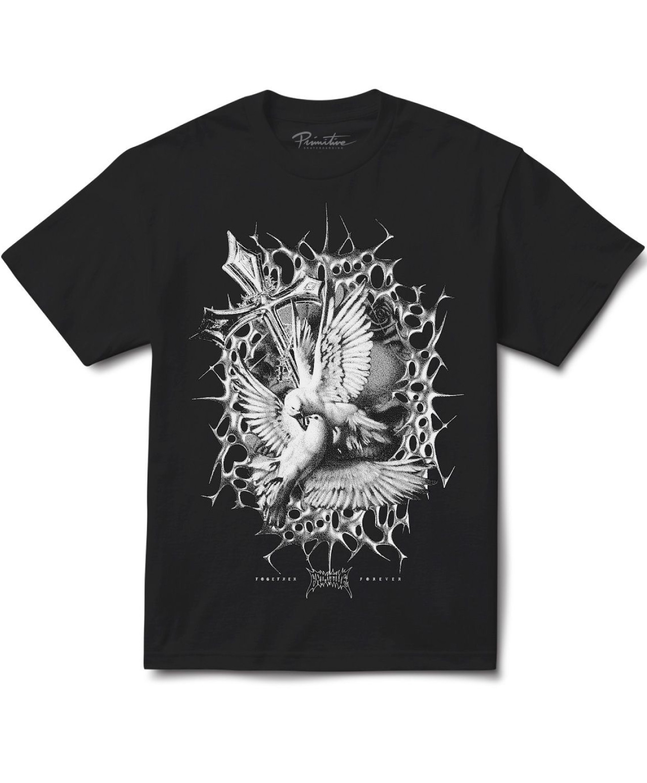 PRIMITIVE VALENTINES DAY TOGETHER HEAVYWEIGHT TEE BLACK