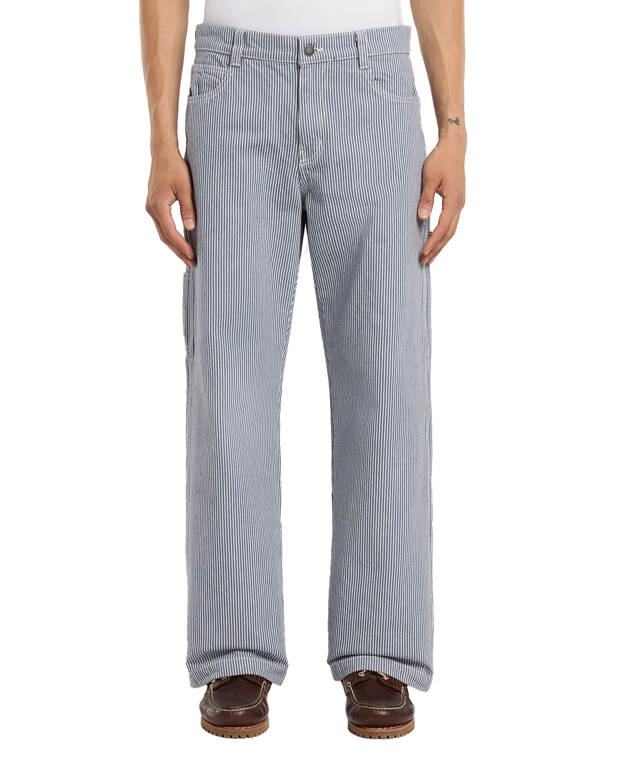DICKIES HICKORY LOOSE STRAIGHT CARPENTER PANTS RETRO INDIGO