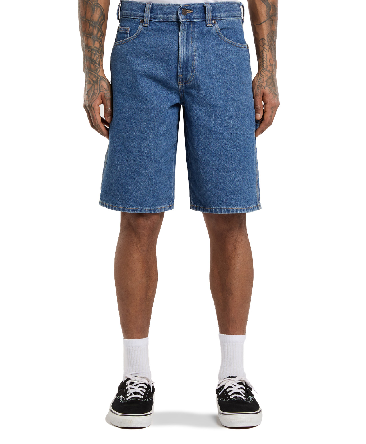 DICKIES 993 11 INCH CARPENTER DENIM SHORTS CLASSIC BLUE