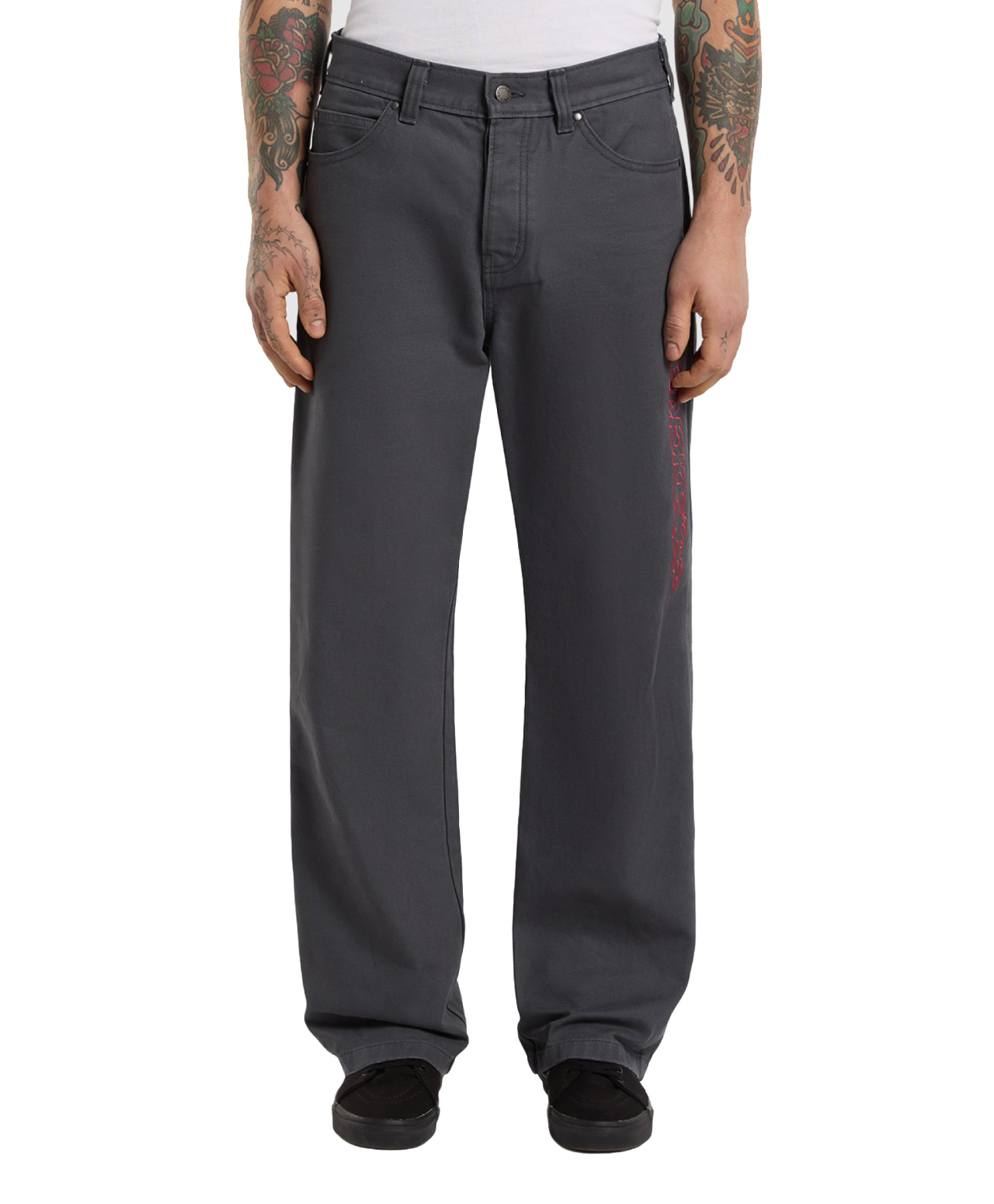 DICKIES X NASHPORT DOUBLE KNEE CANVAS PANTS CHARCOAL