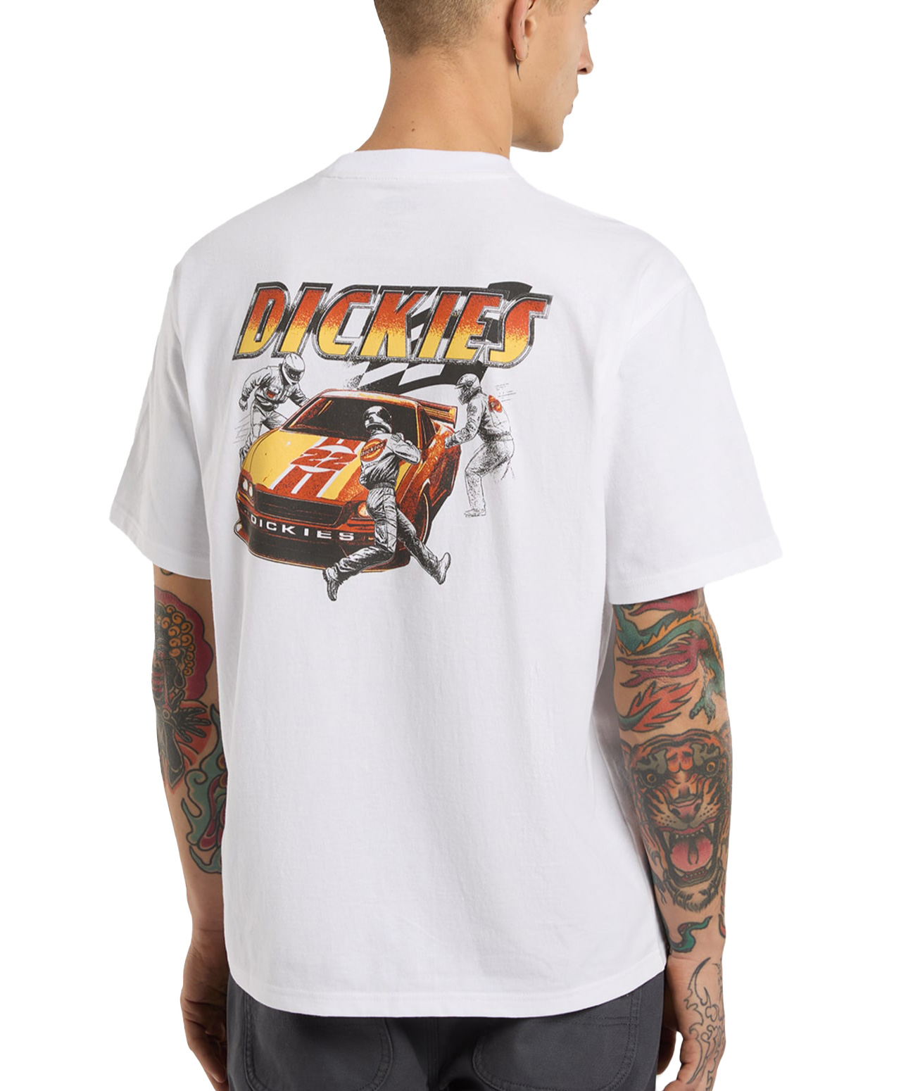 DICKIES X NASHPORT PIT CREW TEE WHITE