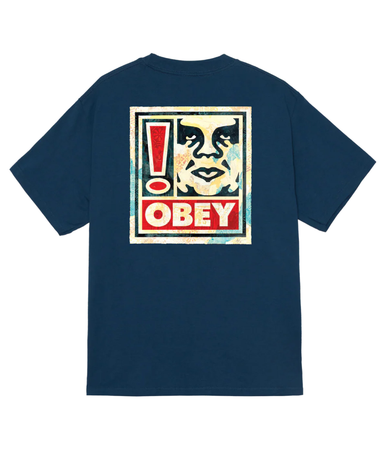 OBEY EXCLAMATION TEE HARBOR BLUE
