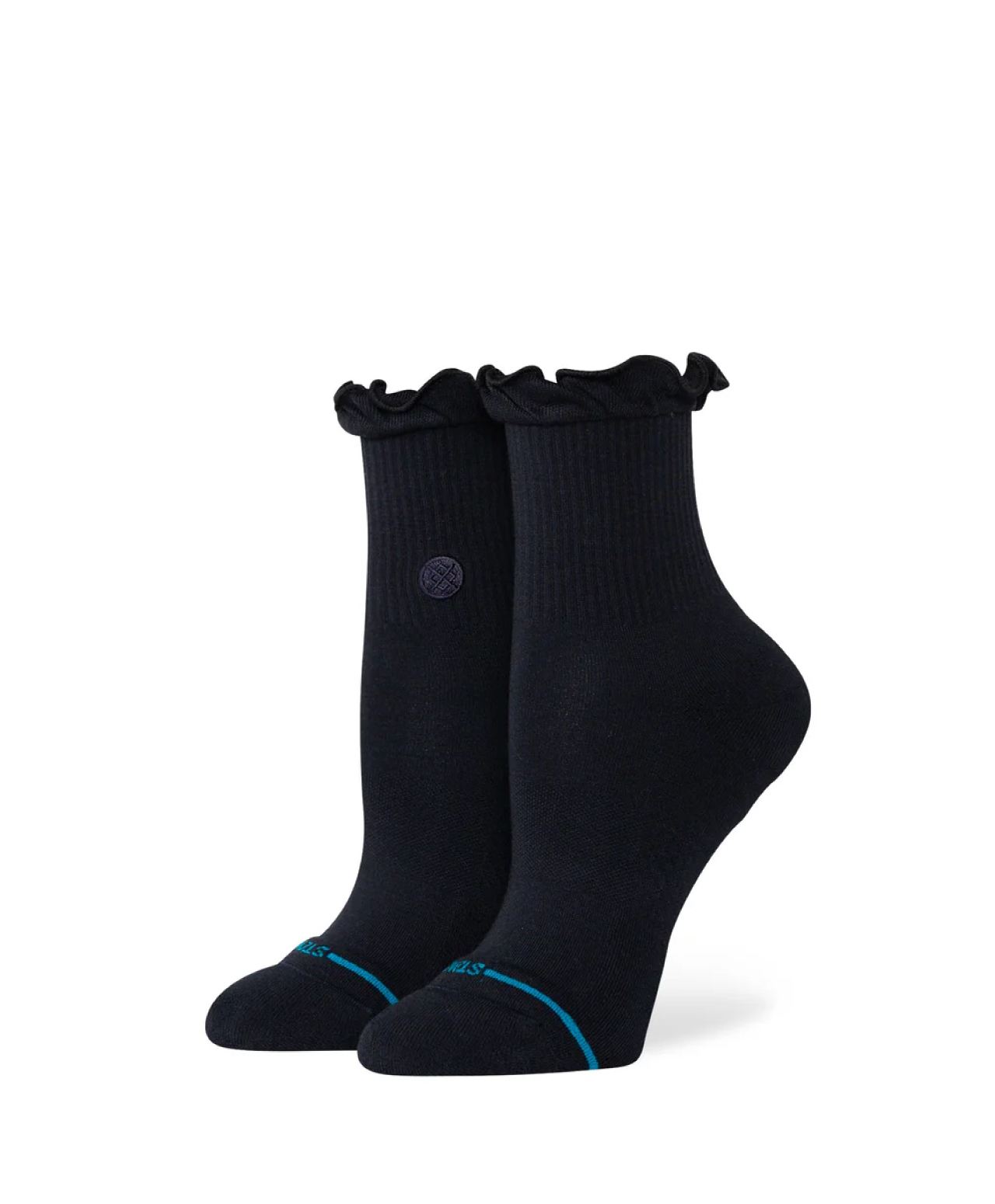 STANCE RUFFLE ICON QUARTER SOCKS BLACK