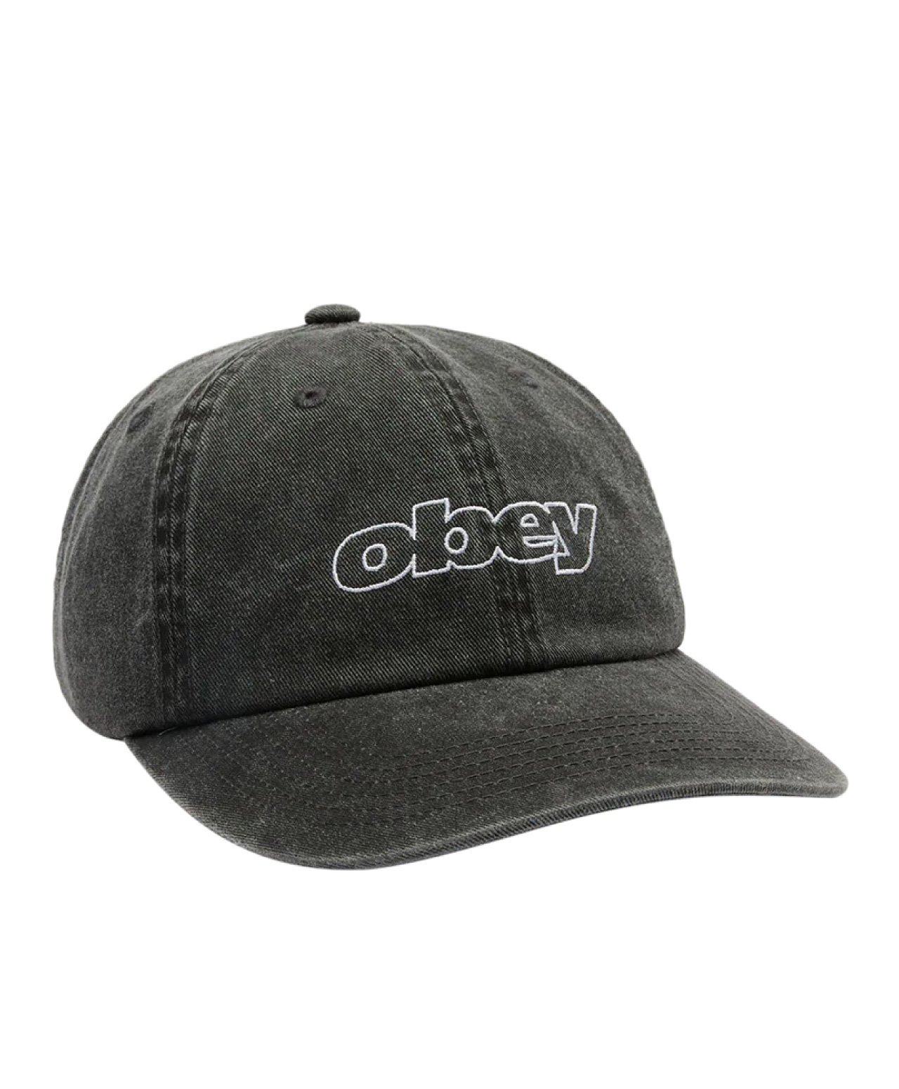 OBEY SLANTED 6 PANEL STRAPBACK PIGMENT BLACK