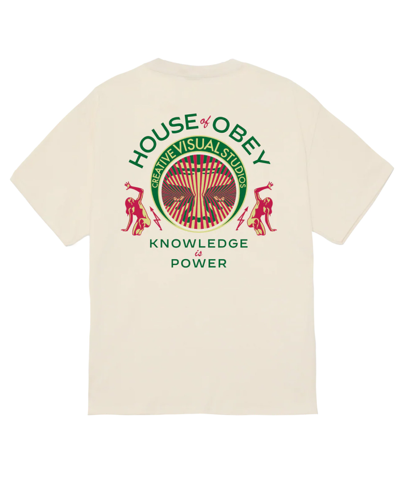 OBEY KNOWLEDGE IS POWER TEE CREAM