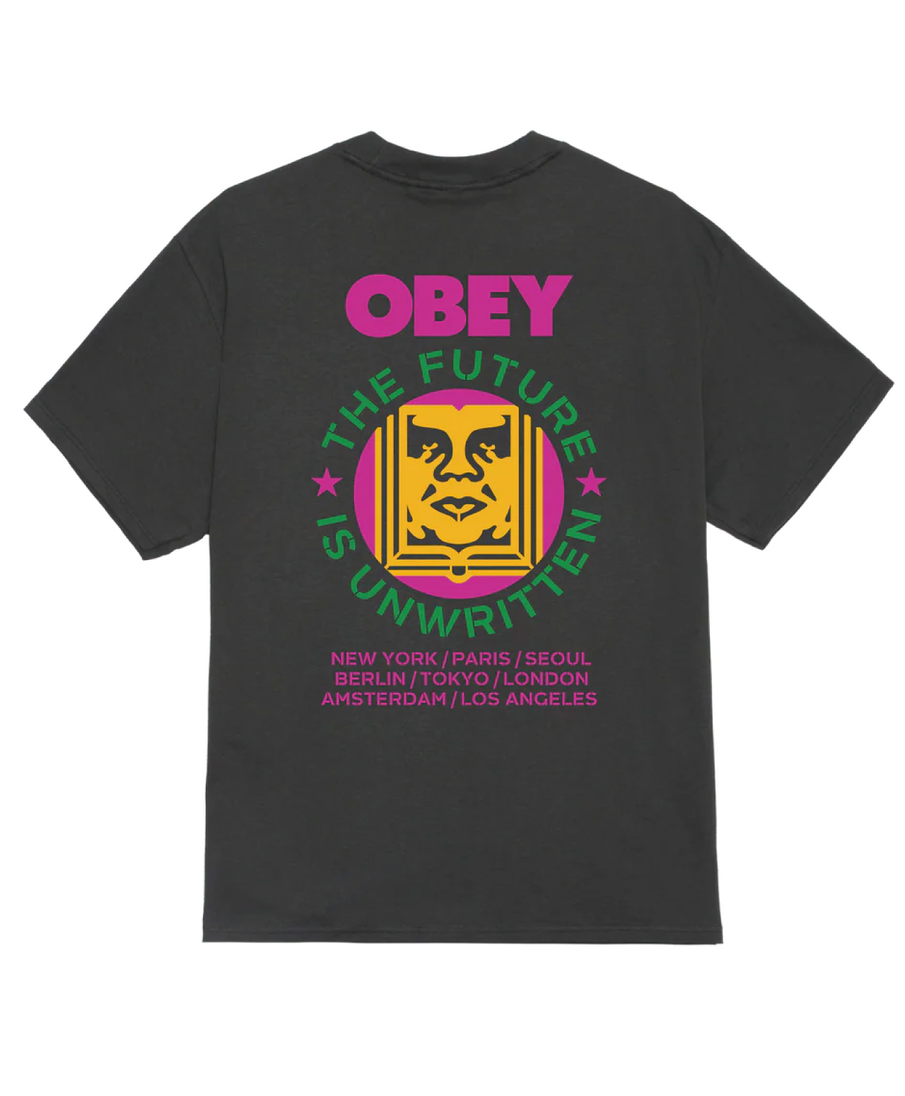 OBEY FUTURE UNWRITTEN TEE VINTAGE BLACK