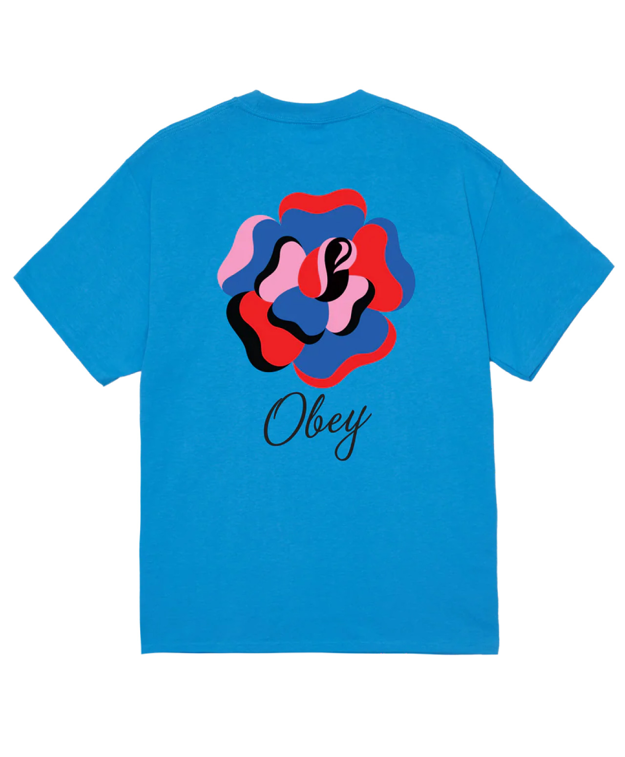 OBEY PAPER ROSE TEE AZURE BLUE