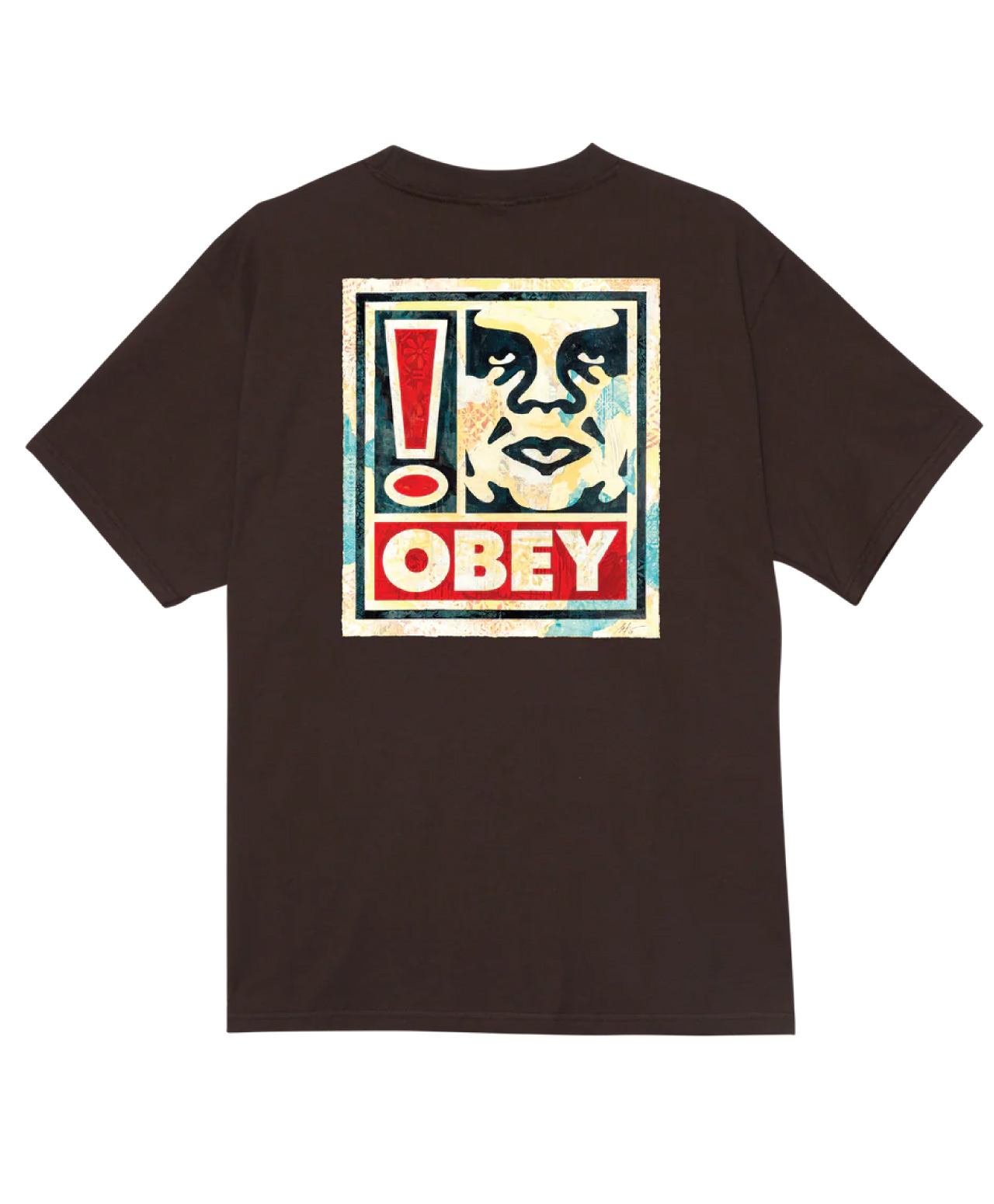 OBEY EXCLAMATION TEE JAVA BROWN