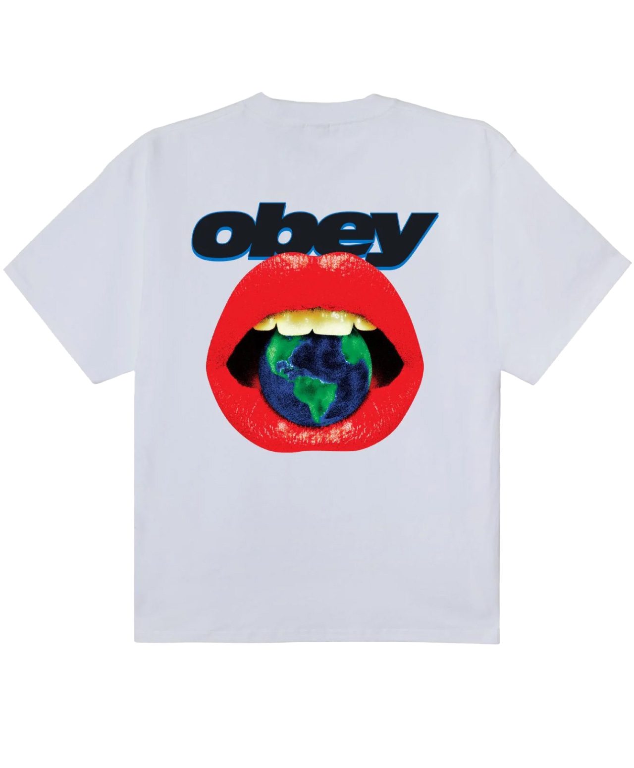 OBEY LIPS TEE WHITE