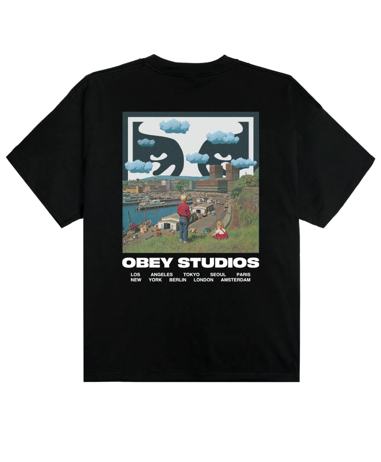 OBEY SKY FACE TEE BLACK